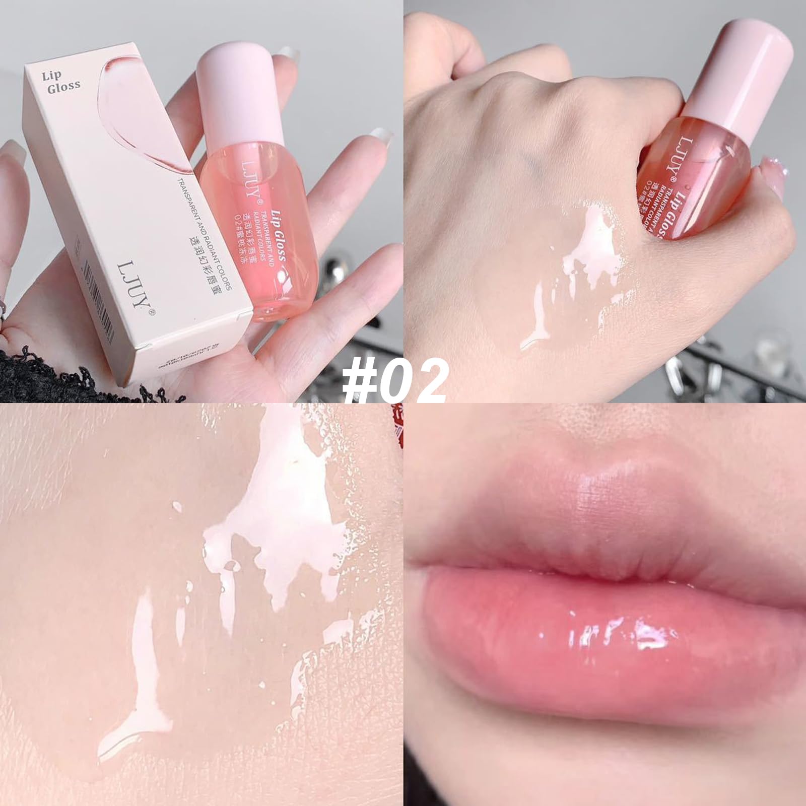 DENESTUP 3 Pcs Lip Gloss Oil Set, Mint Flavor Hydrating Lip Oil Glossy and Shiny Lip Primer Moisturizer Transparent Lipgloss for Women Girls (clear)