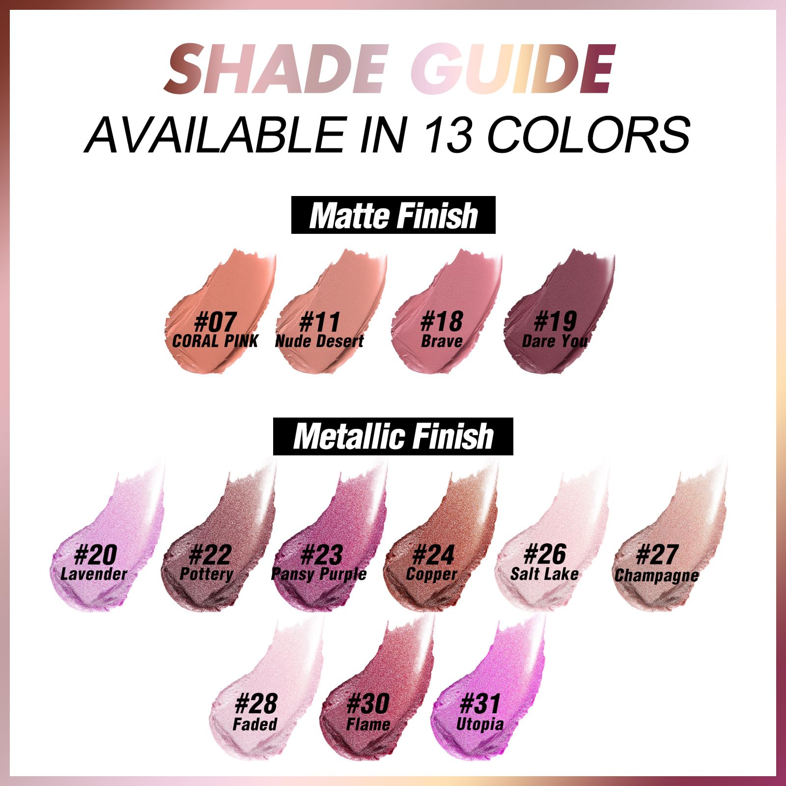 FOCALLURE Ultra Chic Lipstick,Moisturizing Lip Crayon,Lightweight Color without Drying or Fading,Long Lasting Lips Makeup,#26 Salt Lake