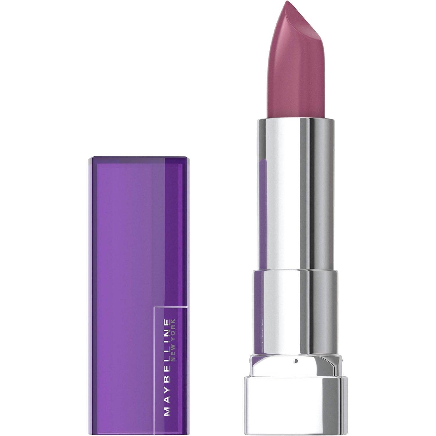 Maybelline Color Sensational Lipstick, Lip Makeup, Matte Finish, Hydrating Lipstick, Nude, Pink, Red, Plum Lip Color, Divine Wine, 1 Count