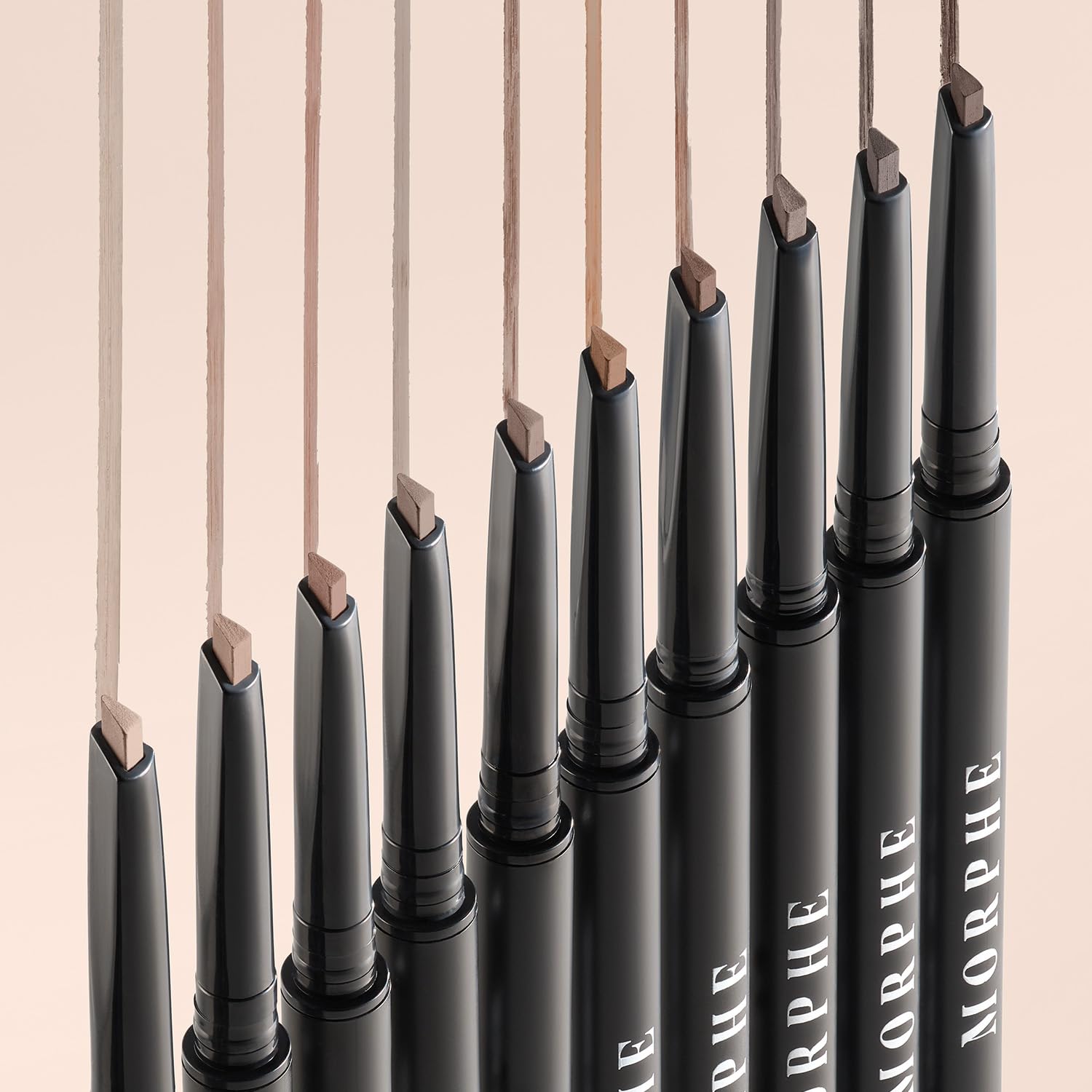 Morphe Definer Dual-Ended Brow Pencil & Spoolie - Eyebrow Pencil with Precision Slanted Tip for Shaping, Defining & Filling - Smooth, No-Tug Formula - Praline (0.003 oz)