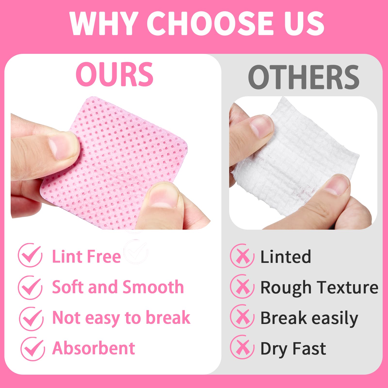 400pcs Lint Free Nail Wipes with Dispenser Pink Gel Nail Polish Remover Wipes with Nail Polish Remover Pump SHEERBLISS Lash Extensions Glue Cleaning Wipes with Lockable Acetone Pump Dispenser 220ml