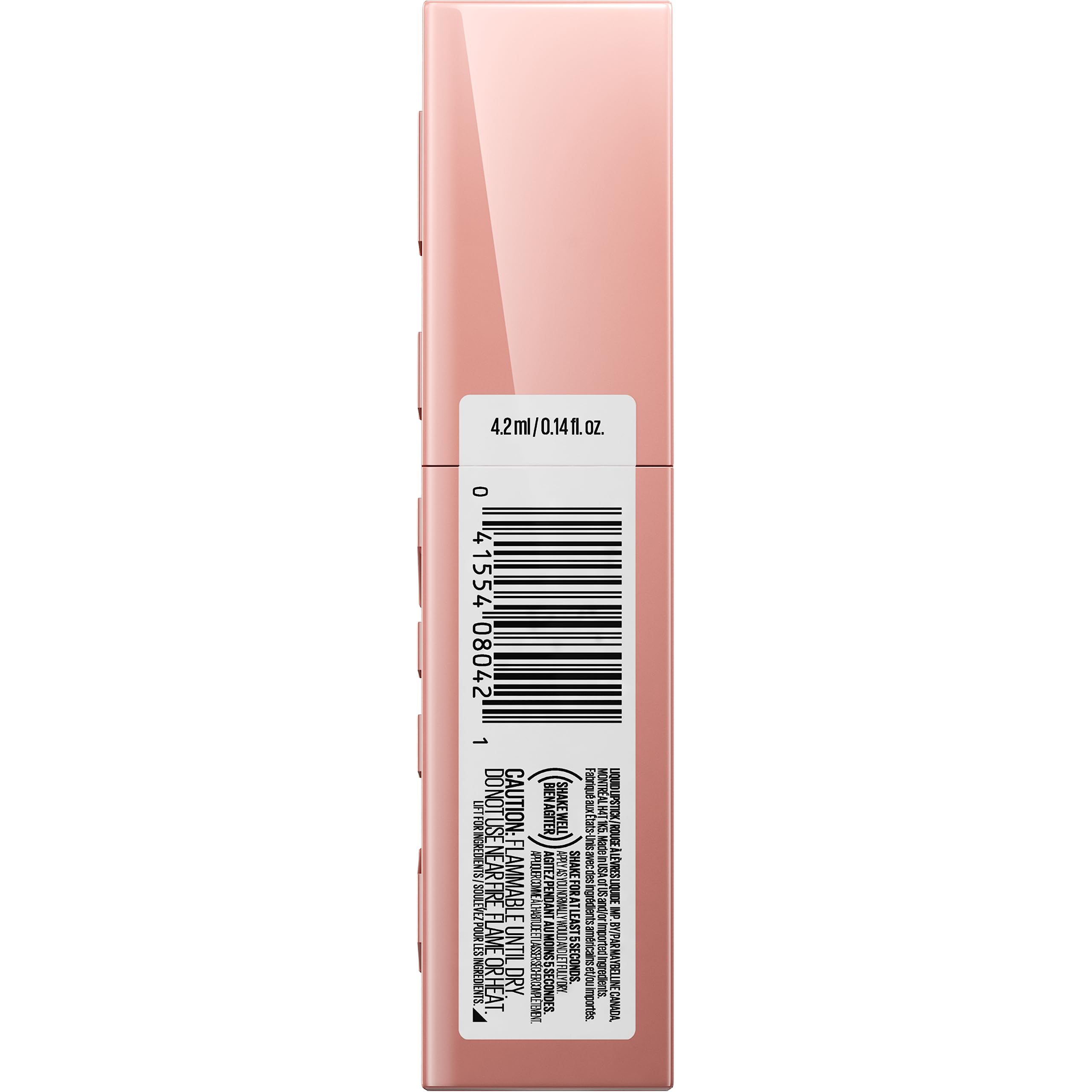 Maybelline Super Stay Vinyl Ink Longwear No-Budge Liquid Lipcolor Makeup, Highly Pigmented Color and Instant Shine, Captivated, Pink Lipstick, 0.14 fl oz, 1 Count
