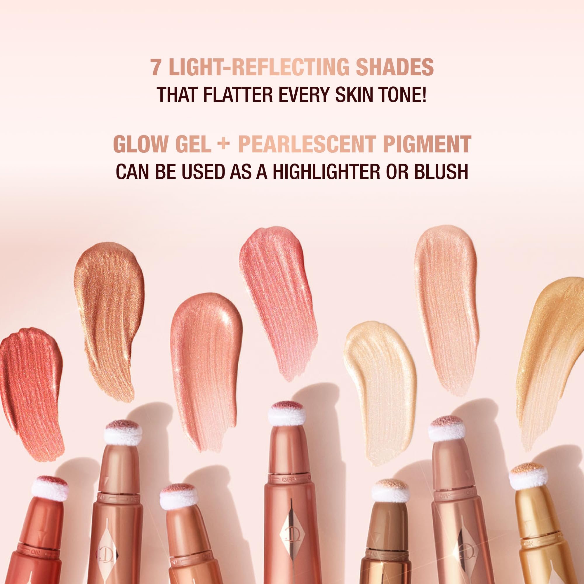 Charlotte Tilbury Beauty Light Wand Liquid Highlighter Makeup - Soft-Focus Highlighter & Blush for Cheeks - Pearlescent, Weightless Radiant Finish - Spotlight