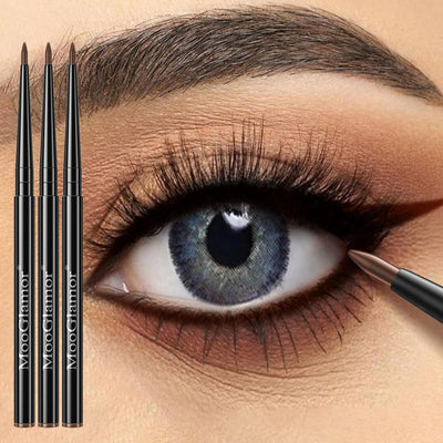 New 12 Pcs Black Eyeliner Pencil Gel Eyeliner Pen with Retractable and Waterproof Eye Liner for Bold and Defined Eye Liner（6 Brown+6 Black）