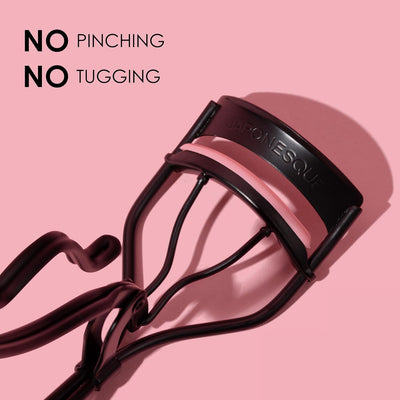 JAPONESQUE Professional Volumizing Lash Curler for Natural & False Lashes on Most Eye Shapes and Large Eyes, 1 Refill Pad, Holds Curl up to 8 Hours