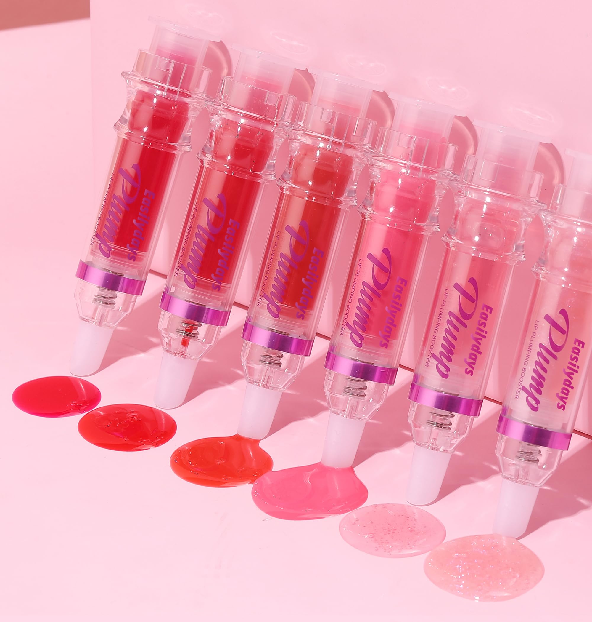 Easilydays Lifting Gloss, Spicy Lip Plumping Booster Lip Gloss Glossy Lipstick, Hydrating, Volumizes, High-Shine, Fuller Plumper Lip Mirror Lip Glaze, Plump & Pout Lip Plumper for Women Girls (#01)