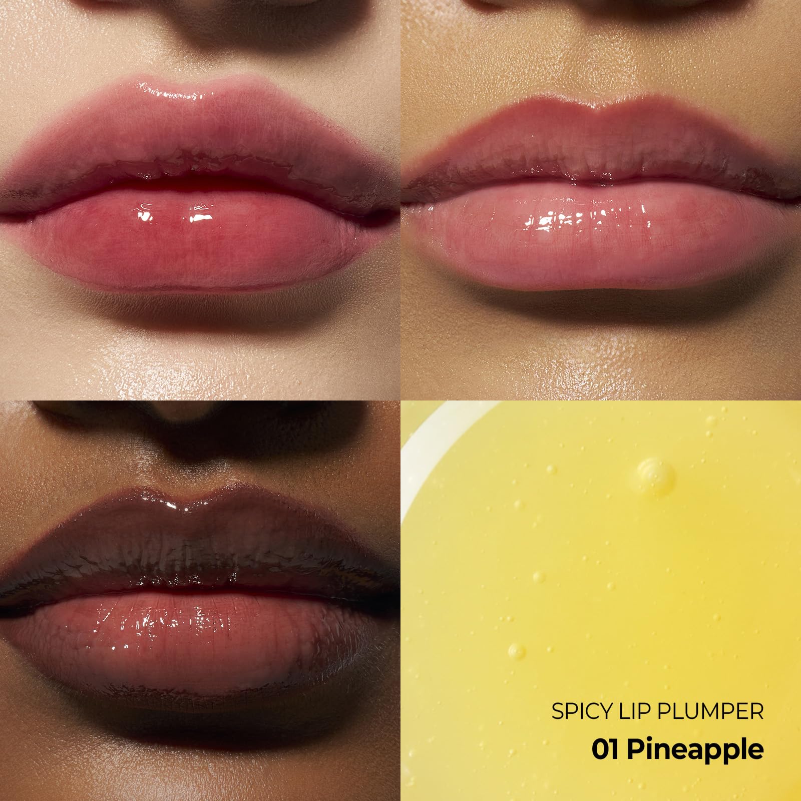 Laka Spicy Lip Plumper - Maximum Extra Strength, 4g/0.14oz | Clear Lip Gloss for Intense Volumizing, High-Shine Finish, Non-Sticky, Hydrating | K-Beauty
