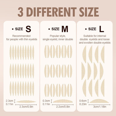 Glue-Free Invisible Double Eyelid Sticker,2025 New Eye Lid Tape For Hooded,Waterproof Invisible Double Eyelid Tape Natural Fiber Lace Eyelid Lifter Strips for Natural Makeup (Transparent M)
