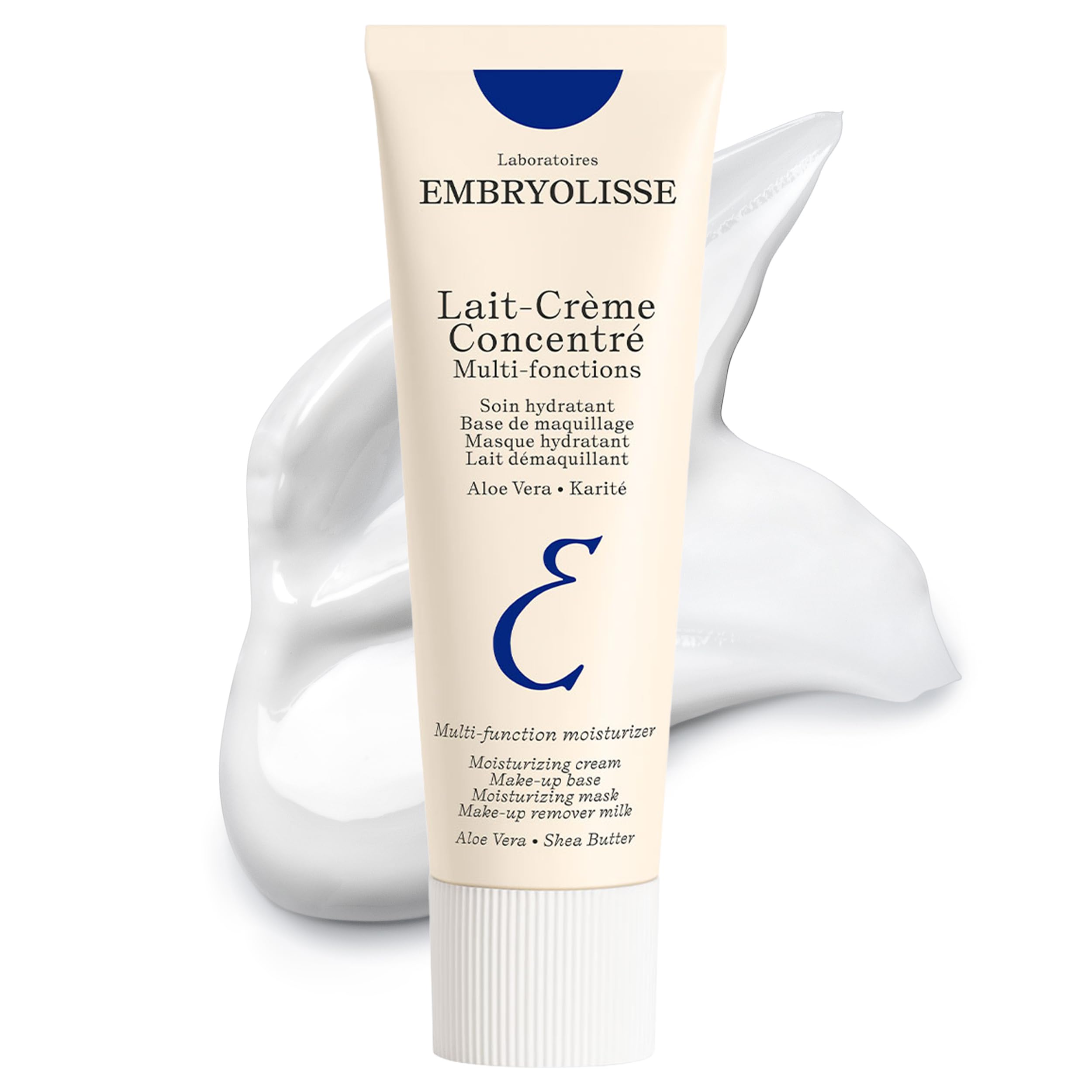 Embryolisse Lait-Crème Concentré Face Moisturizer and Makeup Primer, French Face Cream With Shea Butter & Aloe Vera, 2.54 Fl Oz