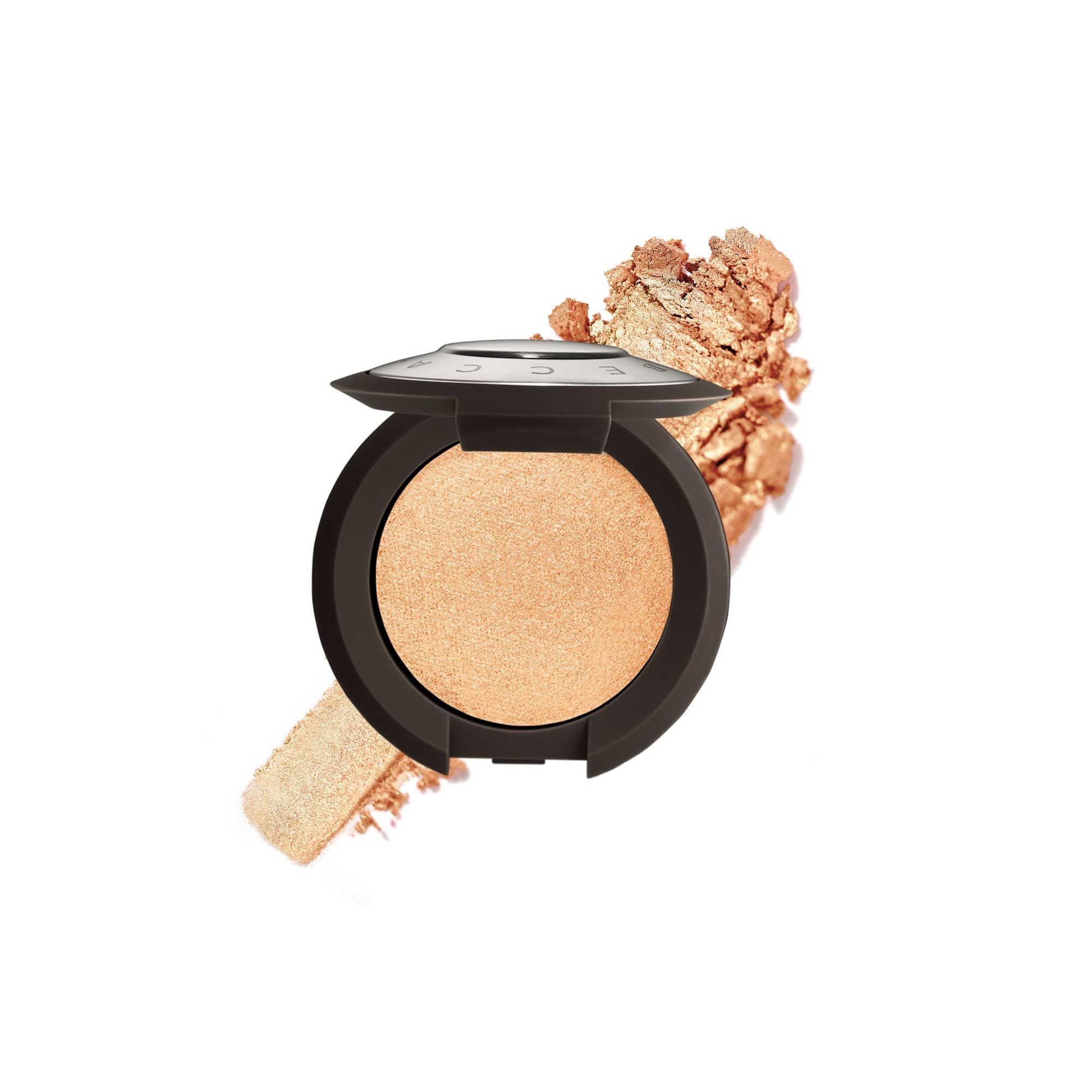 Smashbox X BECCA Shimmering Skin Perfector Pressed Highlighter | Creamy Formula that Melts into Skin for a Natural, Radiant, Glow-Boosting Highlight, 0.09 Ounce, Champagne Pop Mini