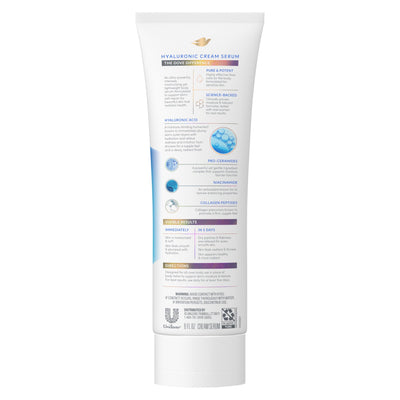 Dove Cream Serum Hyaluronic + Hydration for Extra Dry, Flaky Skin, with Pro-Ceramides, Niacinamide and Collagen Peptides Lotion, 8 oz