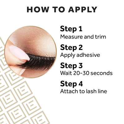 Eylure False Lashes, Luxe Silk Marquise with Adhesive Included, 3 Pair Black