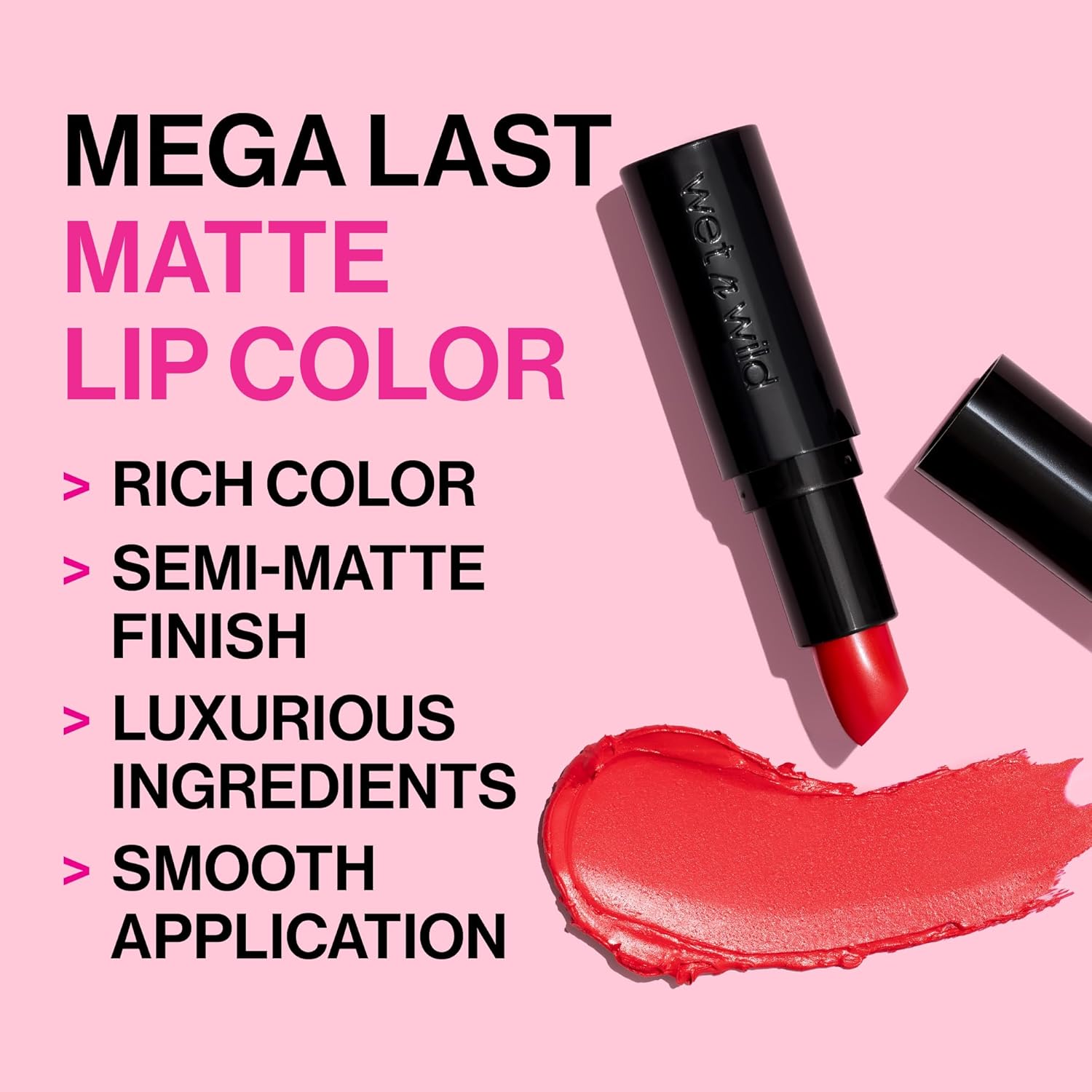wet n wild Mega Last Matte Lip Color, Semi Matte Hyaluronic Acid Infused, Long Lasting Full Coverage for a Nourishing Pout, Cruelty-Free & Vegan - Wine Room