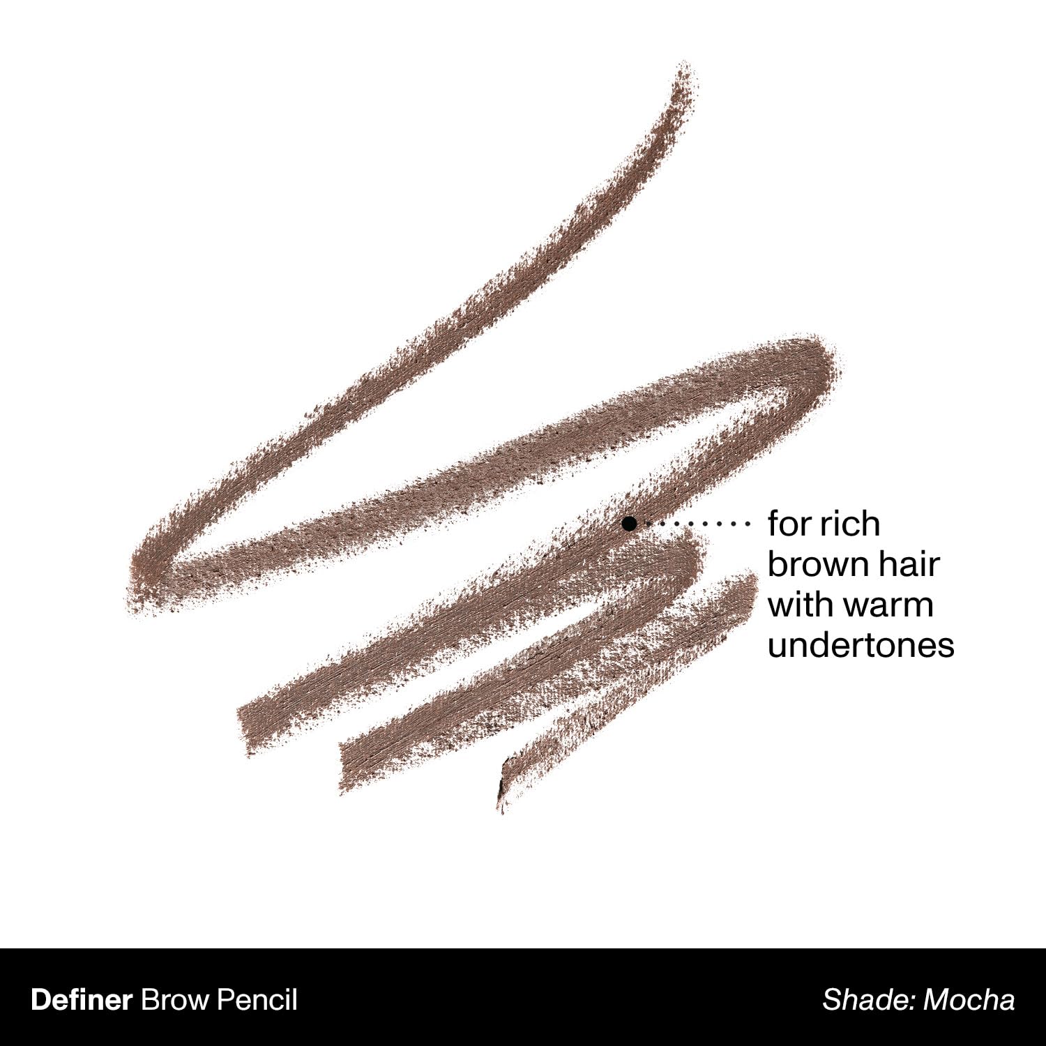 Morphe Definer Dual-Ended Brow Pencil & Spoolie - Eyebrow Pencil with Precision Slanted Tip for Shaping, Defining & Filling - Smooth, No-Tug Formula - Mocha (0.003 oz)