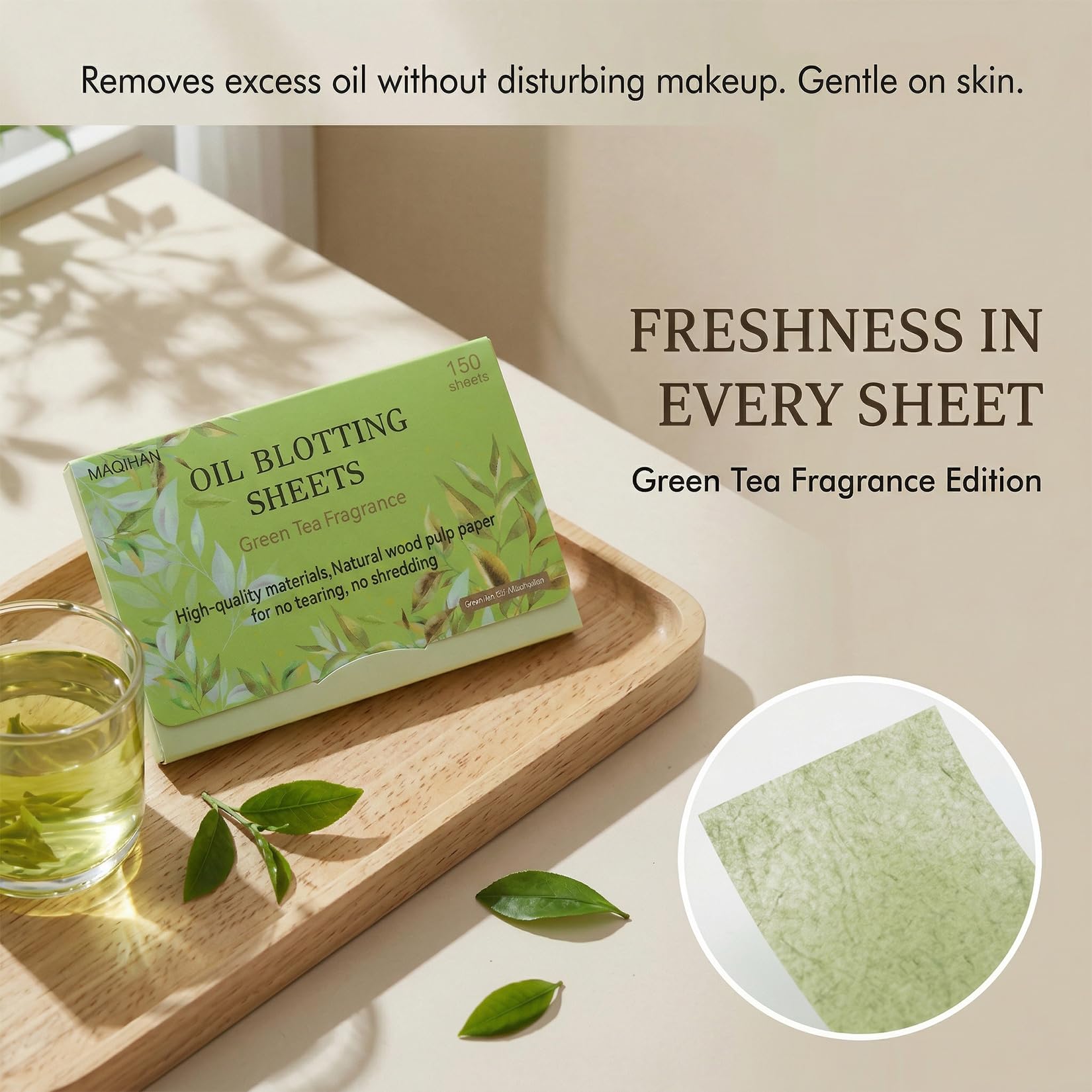 5 Packs Oil Blotting Sheets for Face - MAQIHAN 5 Scents,750 Counts Oil Absorbing Sheets Blotting Paper for Oily Control Skin Paper Face Oil Sheets Premium Bamboo Charcoal Blotter Paper for Women