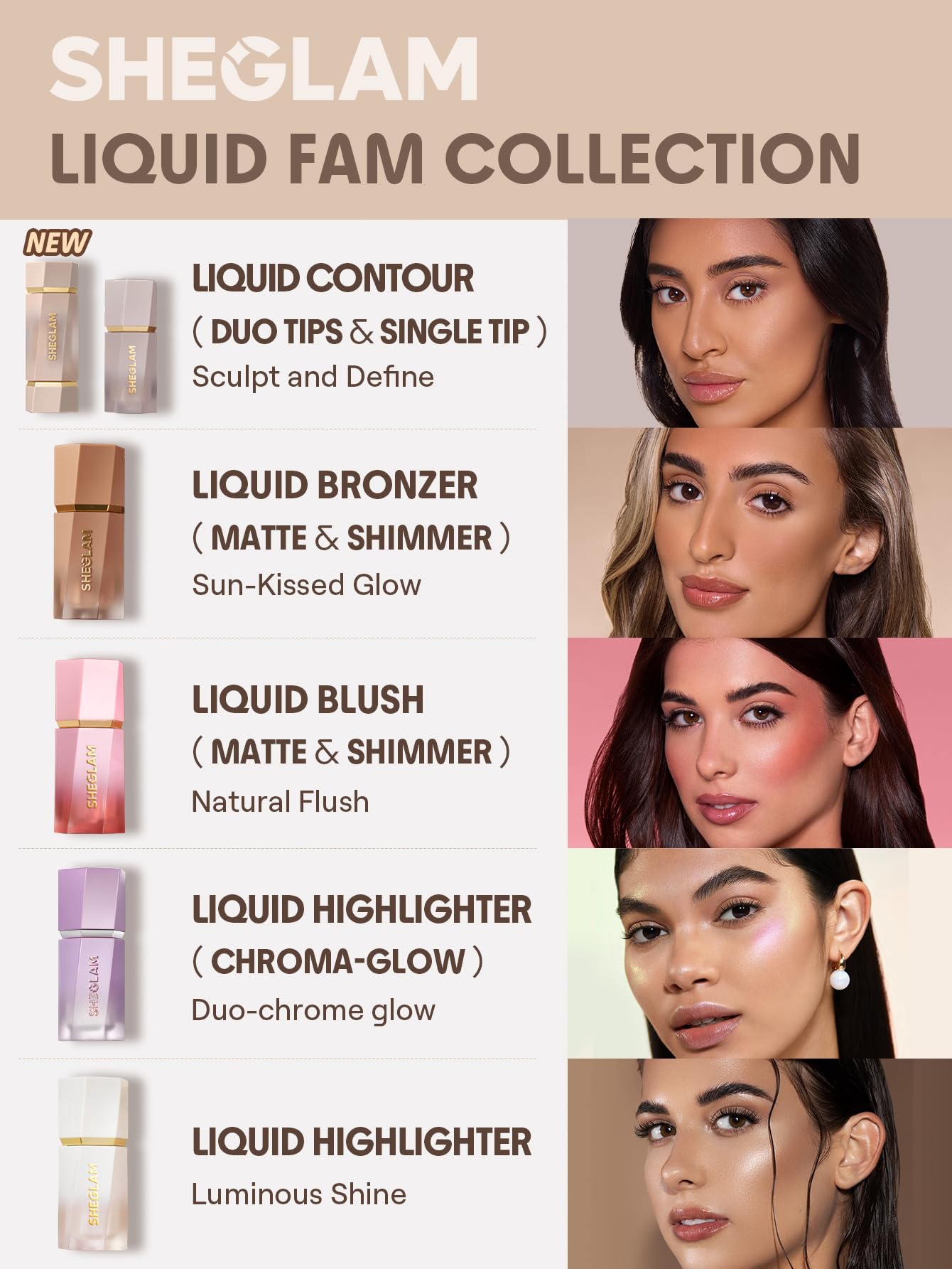 SHEGLAM Precision Sculpt Liquid Contour Duo-Soft Tan