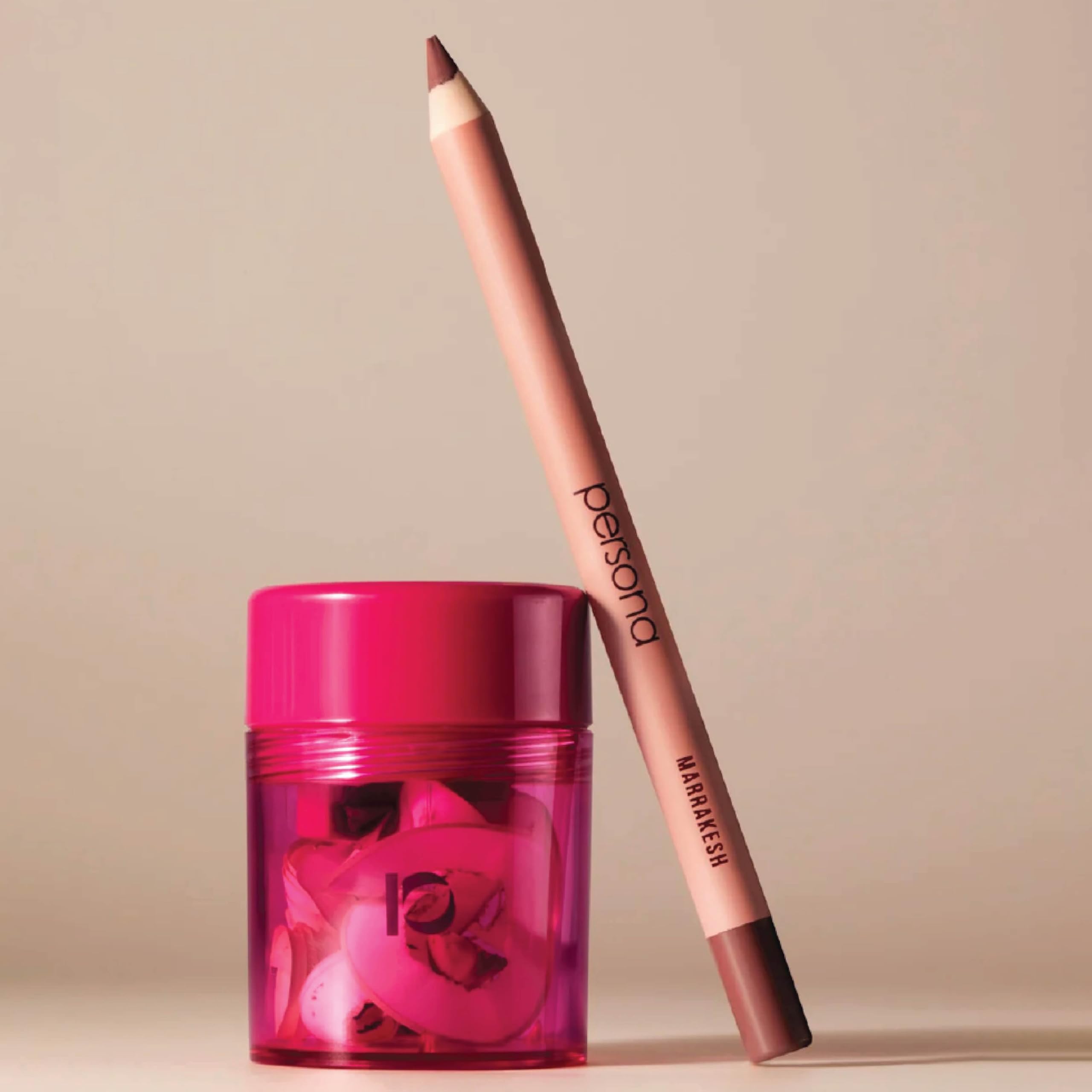 PERSONA Cosmetics Pencil Sharpener | Sharpens Lip & Eye Pencils with Precision | Easy-to-Use Design for Smooth, Flawless Application | Compact, Travel-Friendly | Vegan, Cruelty-Free, Made in USA