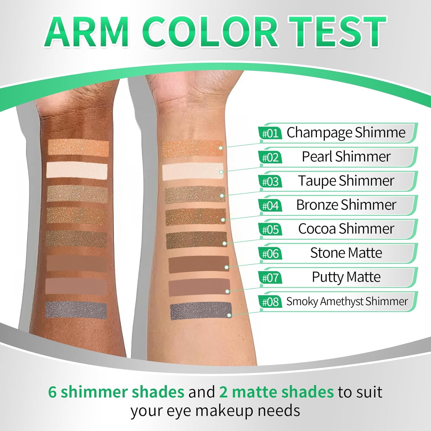 AWCCXMYM 8PCS Eye Shadow Sticks Smooth Matte Cream Eyeshadow Stick Set Long-Lasting & Waterproof Shimmer Eyeshadow Pencil for Daily & Party Christmas Eye Makeup