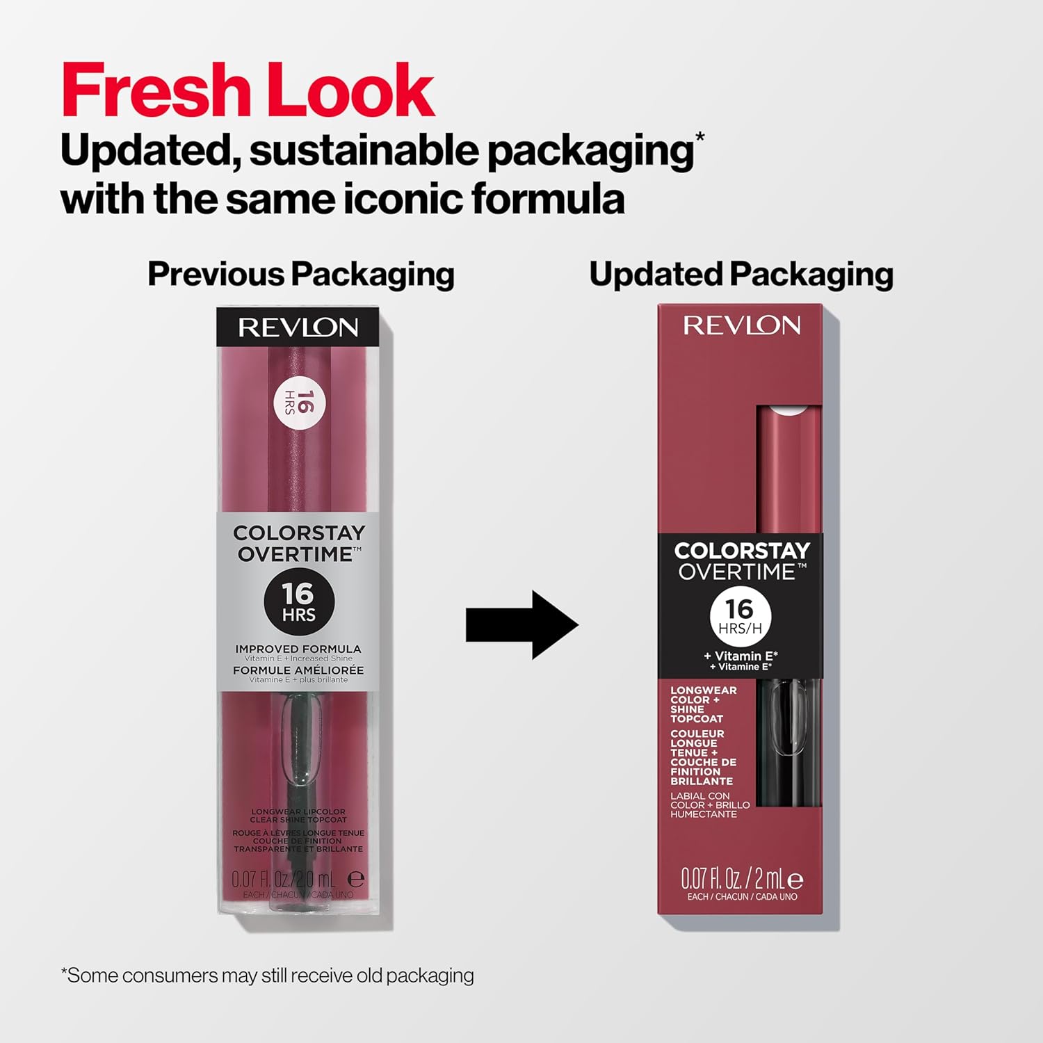 Revlon ColorStay Overtime Liquid Lipstick with Clear Lip Gloss, Long-Lasting Lip Color, Dual Ended with Moisturizing Vitamin E, 350 Bare Maximum, 0.07 fl oz