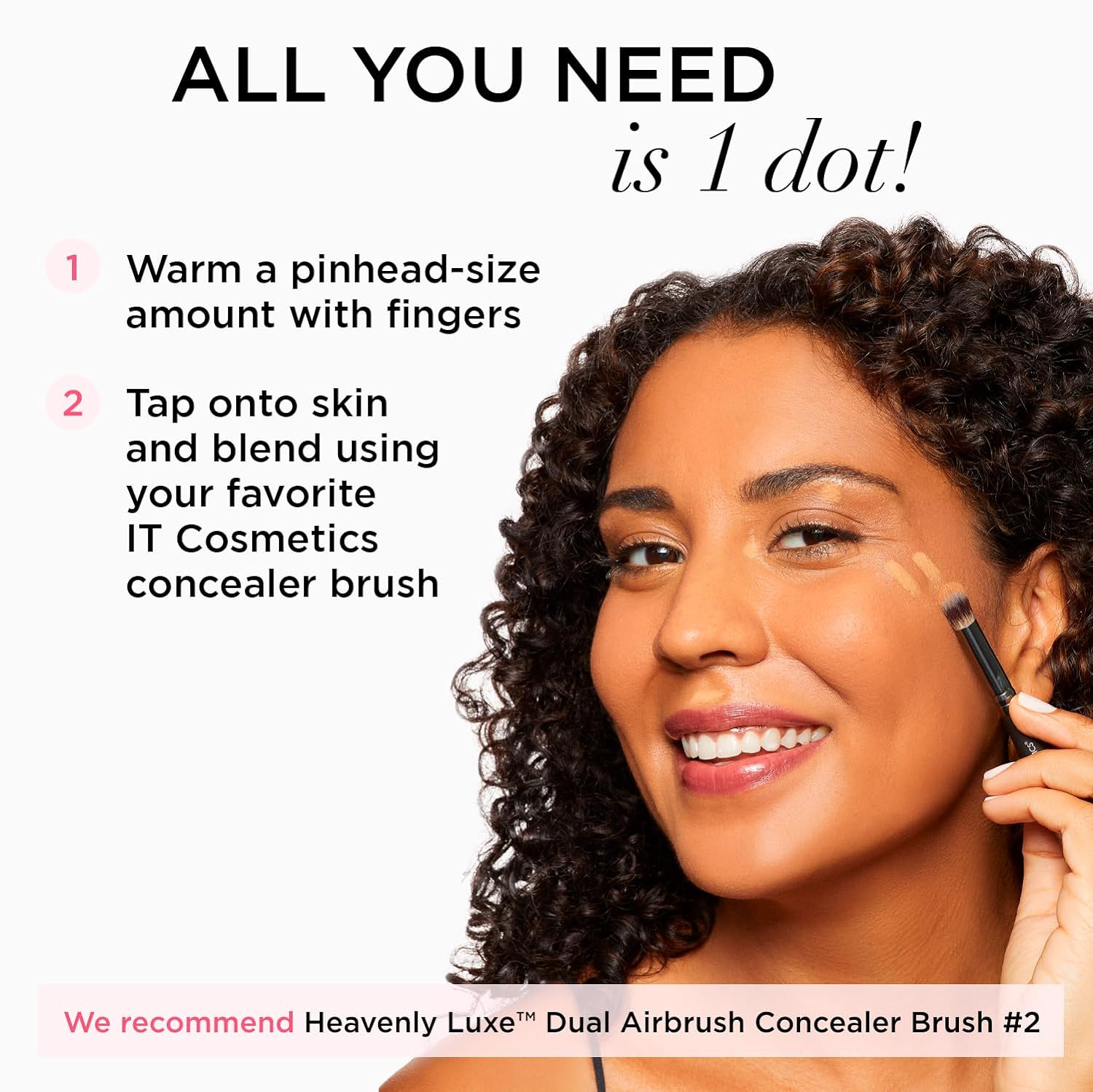 IT Cosmetics Bye Bye Under Eye Concealer Travel - Waterproof, Full Coverage Brightening Concealer For Dark Circles, Fine Lines, Redness & Discoloration, Color Correcting Cream, 24H Wear- 0.11 fl oz