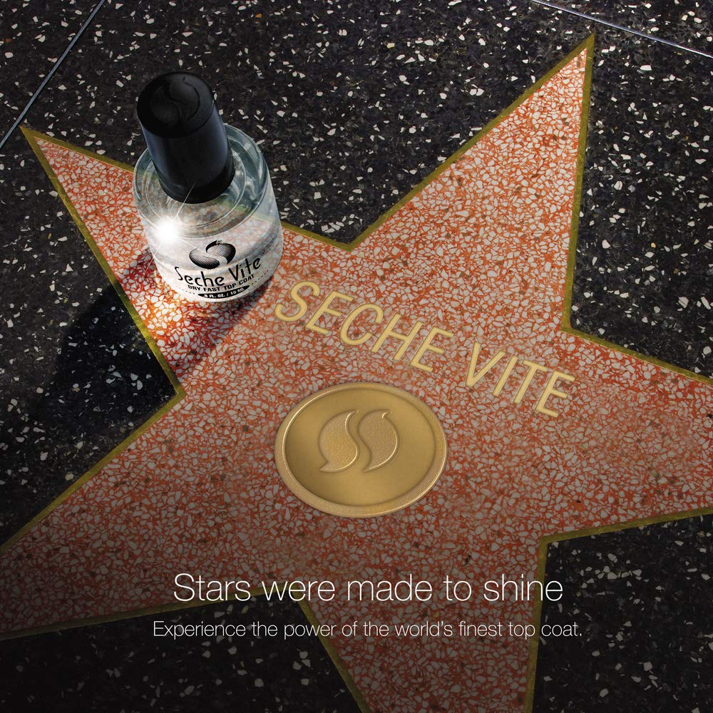Seche Vite Dry Fast Top Coat for Nail Polish and Manicure (2 pack, 0.5 fl oz)
