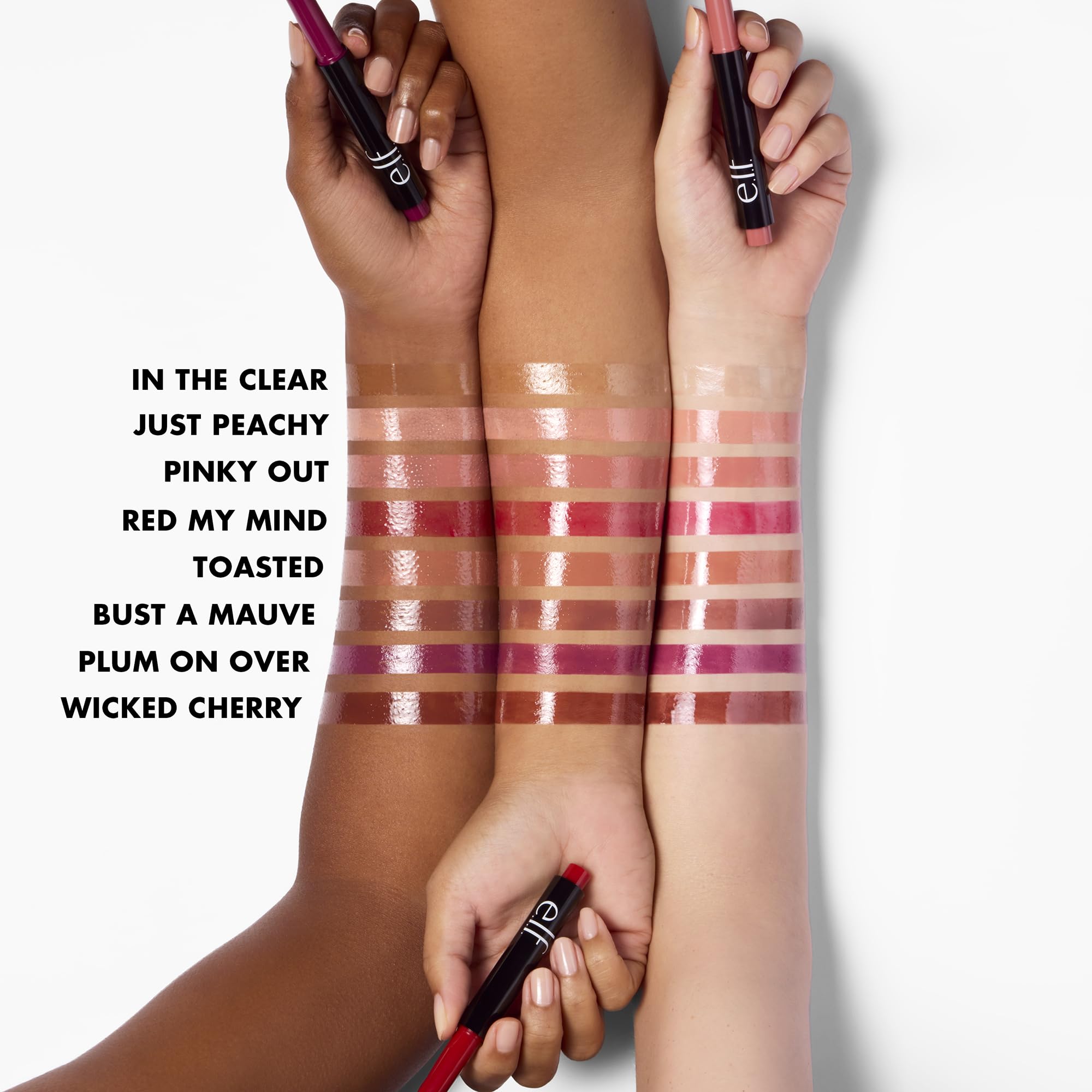 e.l.f. Pout Clout Lip Plumping Pen, Nourishing Lip Balm For Sheer Color & Shine, Plumps & Moisturizes, Vegan & Cruelty-Free, In The Clear