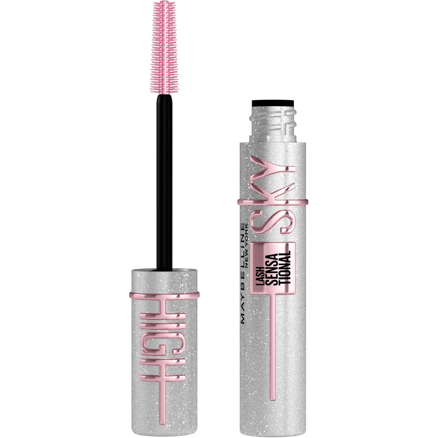 Maybelline Lash Sensational Sky High Washable Mascara Makeup, Volumizing, Lengthening, Defining, Curling, Multiplying, Buildable Formula, Cosmic Black, 1 Count