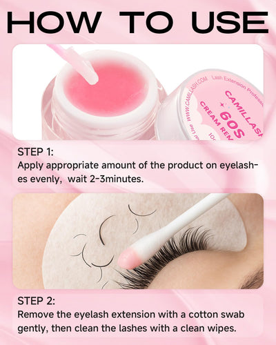 Lash Remover for Eyelash Extensions – Professional Grade, Fast & Gentle Adhesive Glue Dissolver – Suitable for Sensitive Eyes – Easy & Safe Cluster Lashes Removal – Salon & Home Use – 10gram