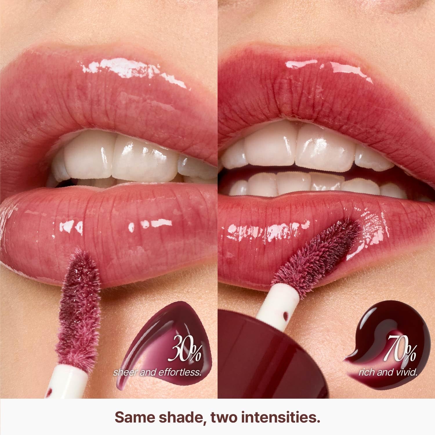 fwee 3D Voluming Gloss 70% (Rich) | High Shine, Non-Sticky Lip Gloss for Makeup | Long-Lasting, Moisturizing Gel Formula – Dirty Cola 70% | 30% & 70% Pigment Options | 5.3g