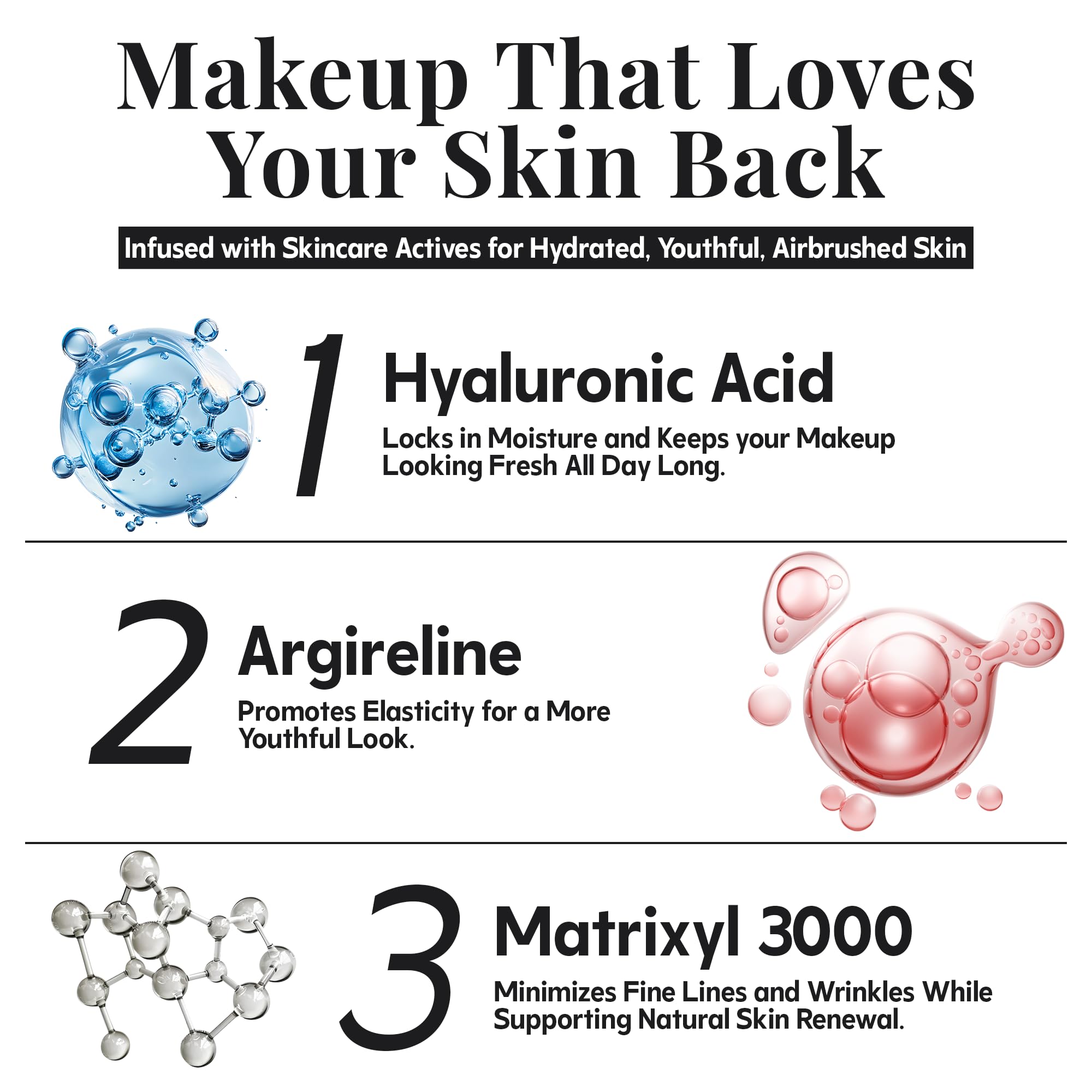 Jerome Alexander MagicMinerals AirBrush Foundation – 2 Piece Set with Airbrush Foundation and Kabuki Brush - Spray Makeup with Anti-aging Ingredients for Smooth Radiant Skin - Light Medium