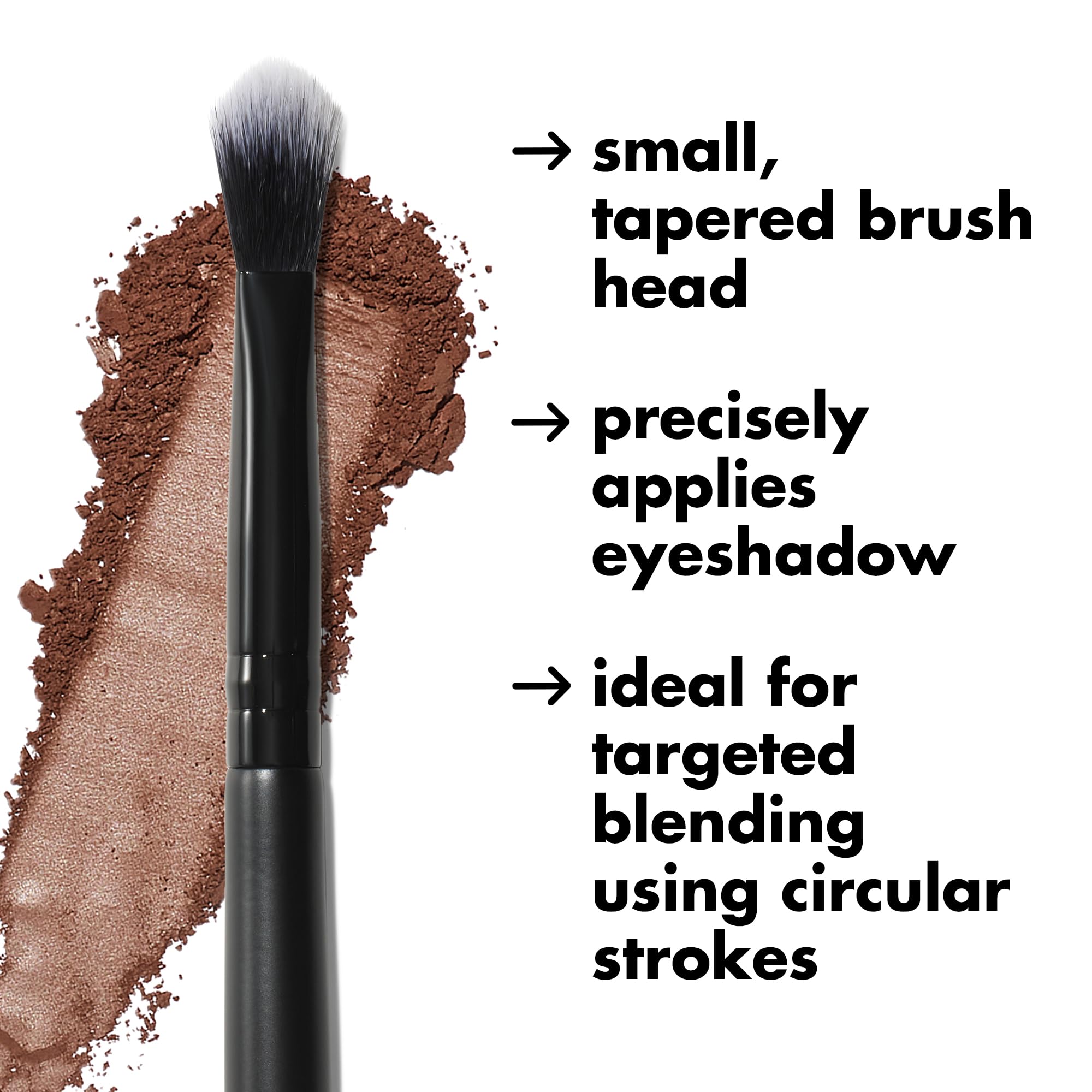 e.l.f. Blending Brush, Makeup Brush For Blending Eyeshadow & Concealer, Dome-Shaped, Made With Synthetic Bristles, Vegan & Cruelty-Free