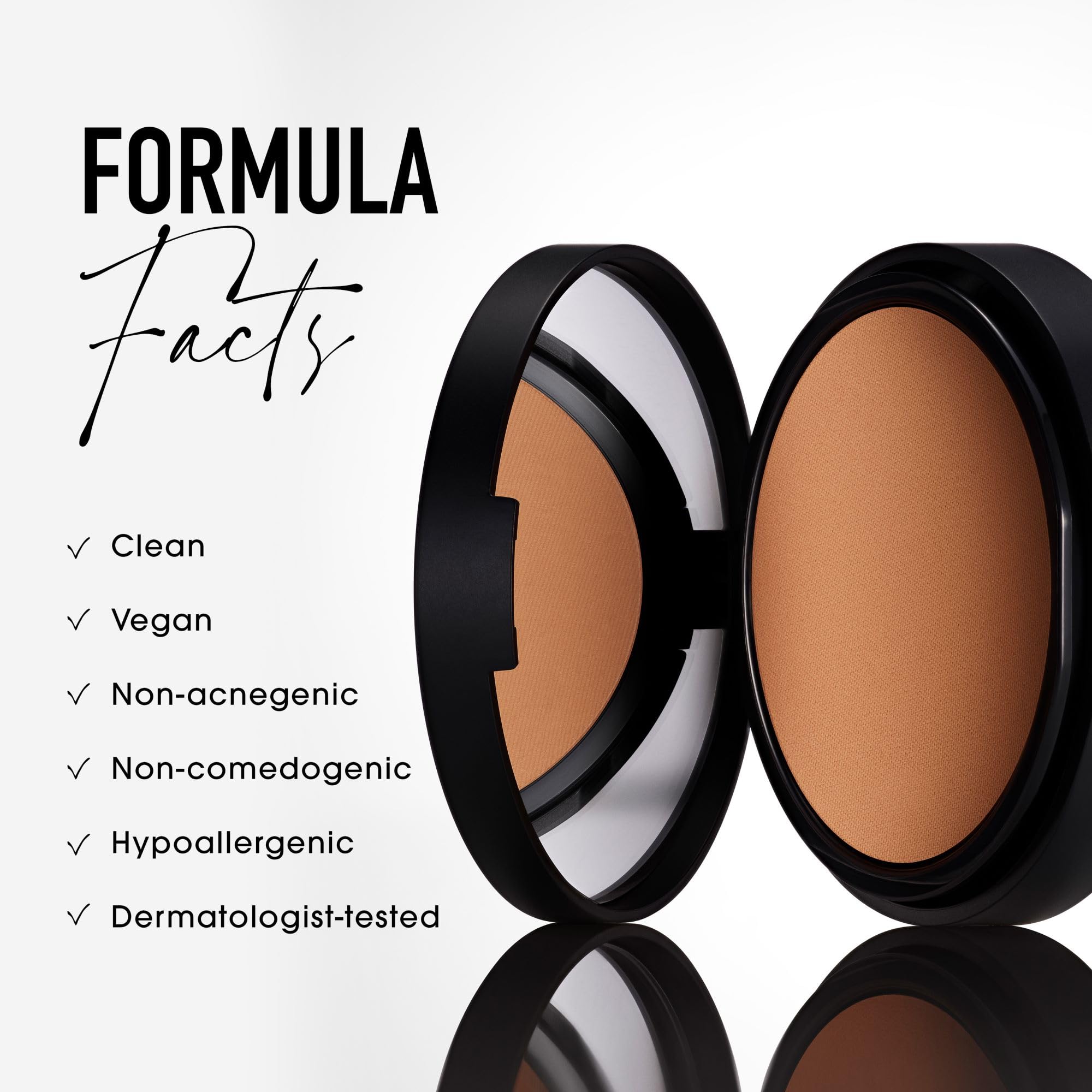 bareMinerals Barepro 24HR Skin-Perfecting Powder Foundation, Matte Pressed Powder Foundation Full Coverage with Plant-Based Squalene, Oil Control, Vegan - Fair 15 Neutral