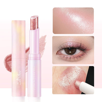 Multipurpose Eyeshadow, Eyeshadow Stick for Highlighter & Lip Gloss, Hydrating Jelly Texture with Sparkling Shine, Lightweight, 0.1oz (06#)
