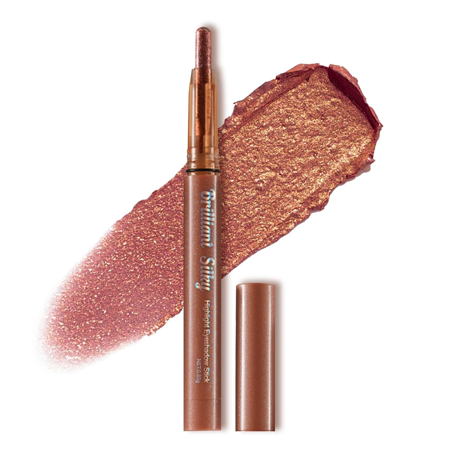 Silver White Glitter Cream Shimmer Eyeshadow Sticks, Multichrome Matte Eye Shadow Stick, Waterproof and Long-Lasting Smooth Cream Eye Highlighter Stick Makeup for Women, 4 Galactic Lcing