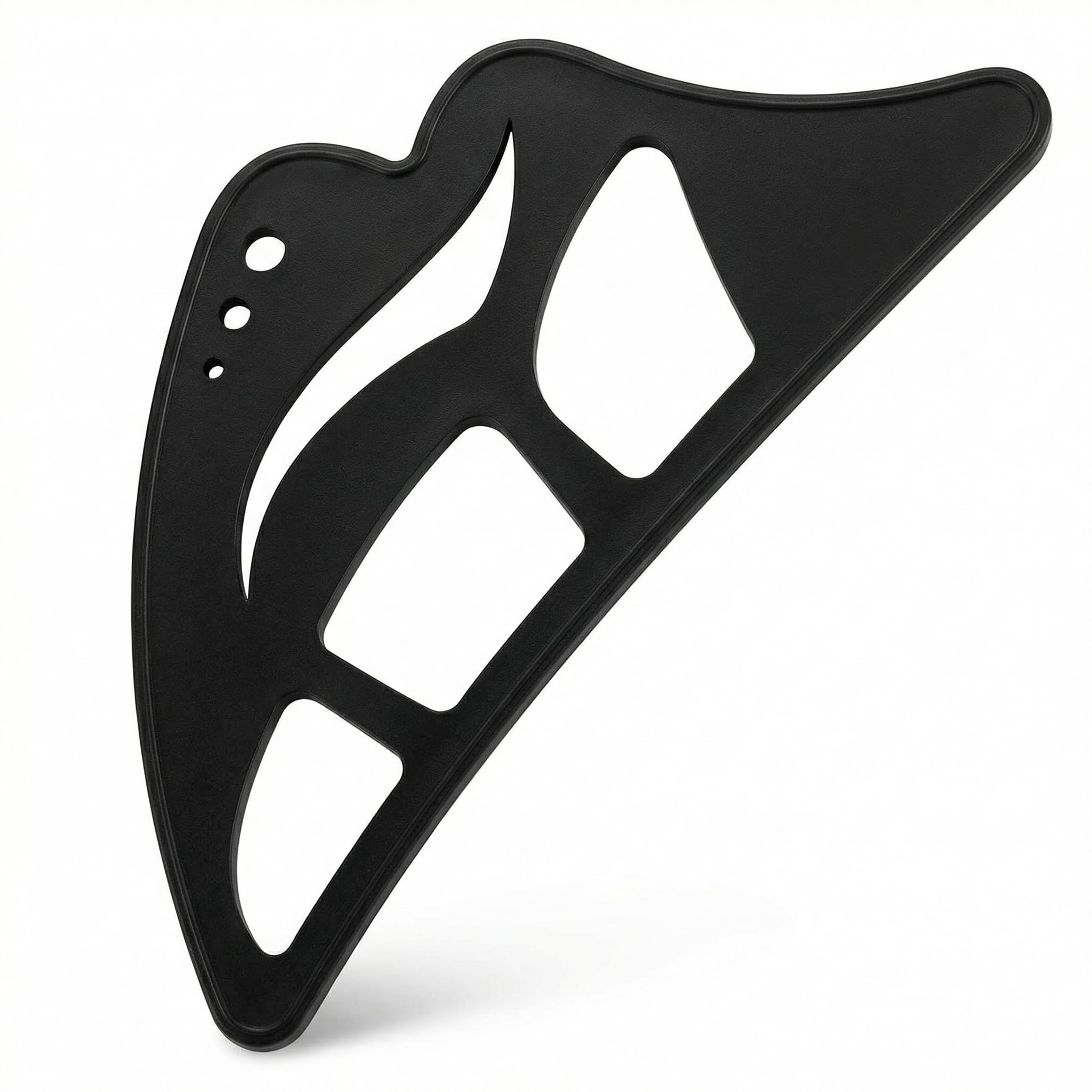 All-in-One Silicone Makeup Stencil Tool, Black, Eyeliner Guide, Eyeshadow Aid, Mascara Shield, Lip Contouring