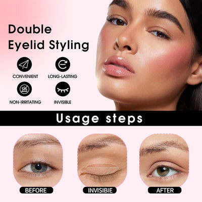 1248-Pcs Invisible Double Eyelid Tapes: Lifter Strips, Waterproof, Long-Lasting, For Hooded, Heavy, Uneven, Droopy Eeyelids, Wendy Lashes