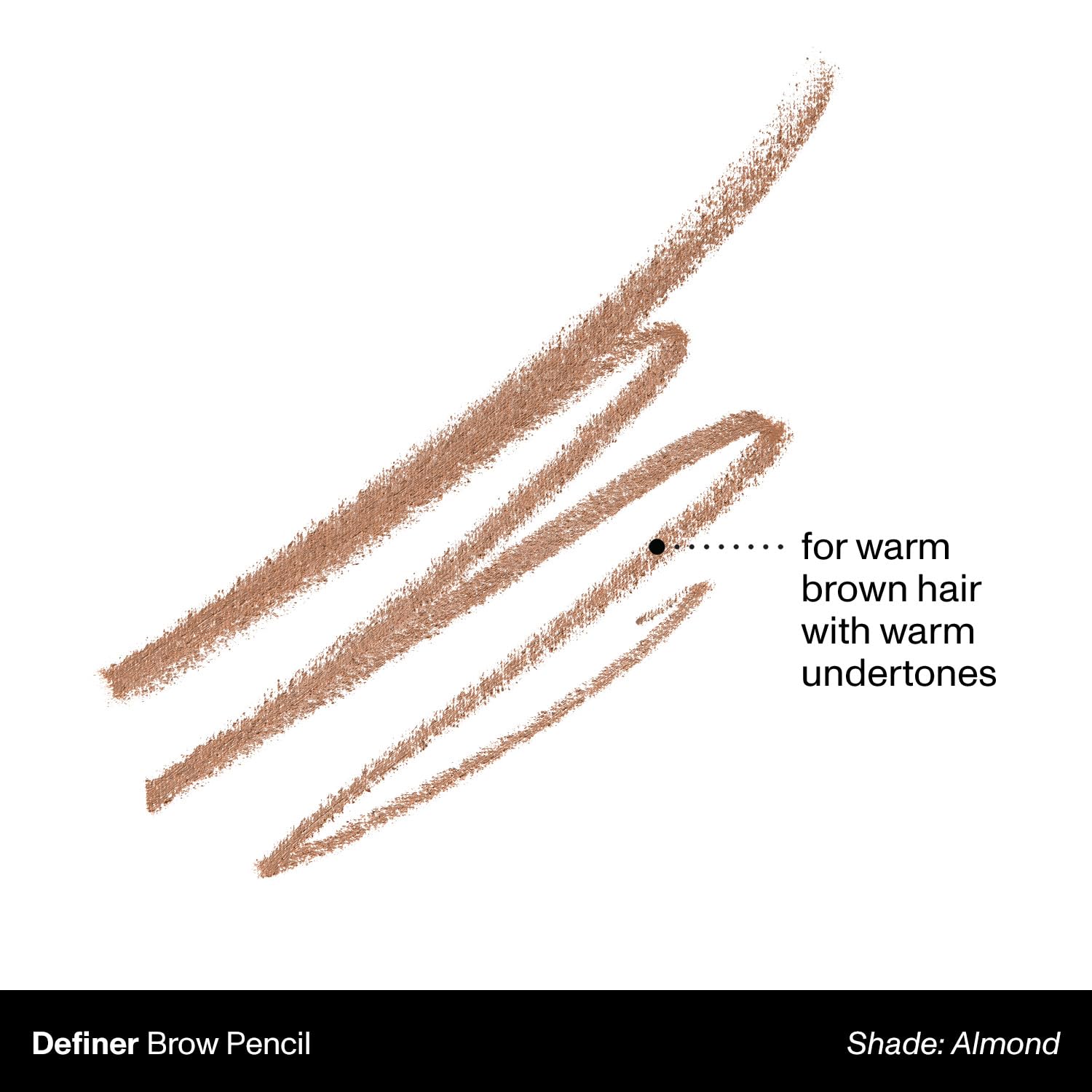 Morphe Definer Dual-Ended Brow Pencil & Spoolie - Eyebrow Pencil with Precision Slanted Tip for Shaping, Defining & Filling - Smooth, No-Tug Formula - Almond (0.003 oz)