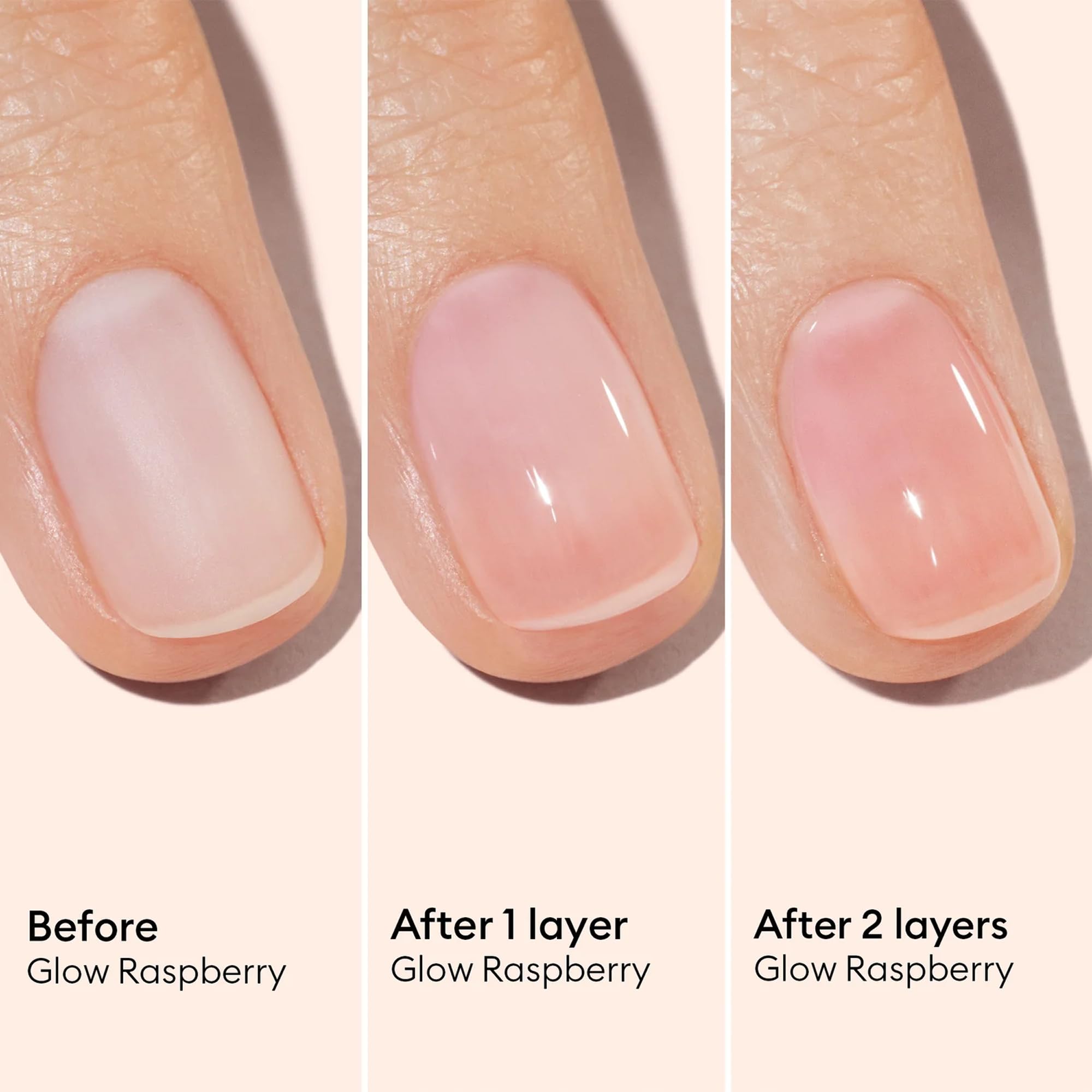 Manucurist Active Glow Raspberry Nail Polish & Care - Ultra-Glowy 2 in 1 Nail Concealer & Care - Plant-Based Ingredients: Sweet Almond Oil, Raspberry - Vegan & Made in France