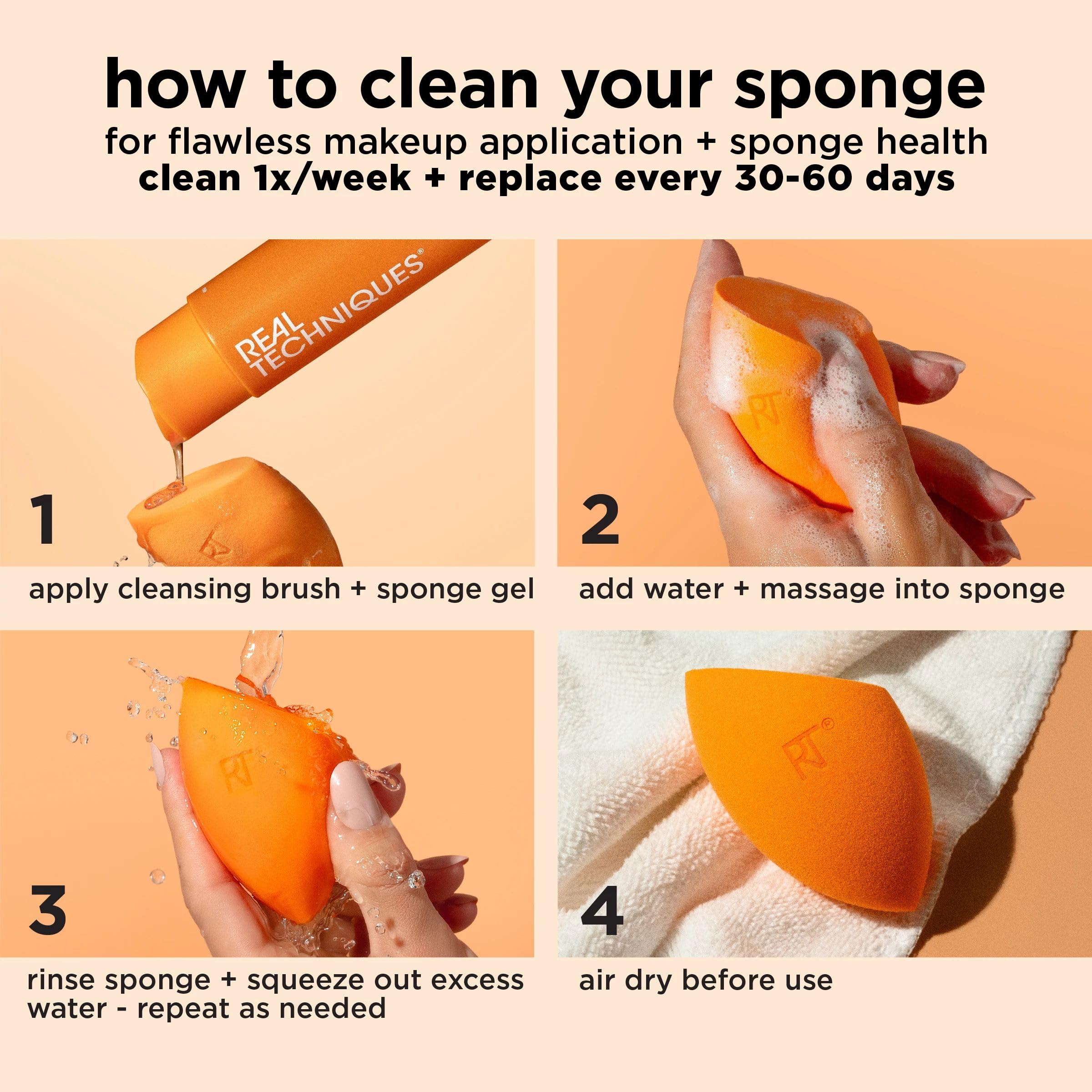 Real Techniques Miracle Complexion Sponge + Case (Packaging May Vary)
