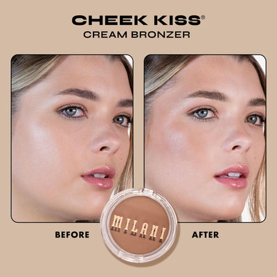 Milani Cheek Kiss Cream Bronzer, 110 - Hey Honey, Vegan & Cruelty-Free, Made in Korea, Lightweight Glow, Soft Matte Finish