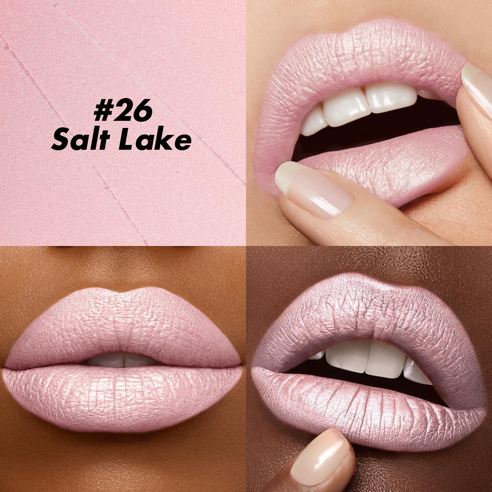 FOCALLURE Ultra Chic Lipstick,Moisturizing Lip Crayon,Lightweight Color without Drying or Fading,Long Lasting Lips Makeup,#26 Salt Lake