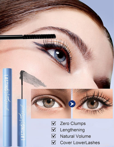 Black Mascara for Fine Short Lashes & Older Women – Smudge-Proof, Clump-Free, Natural Curling, Ultra-Fine Brush Take Care Of Every Tiny Eyelash, Quick-Drying, Easy Removal