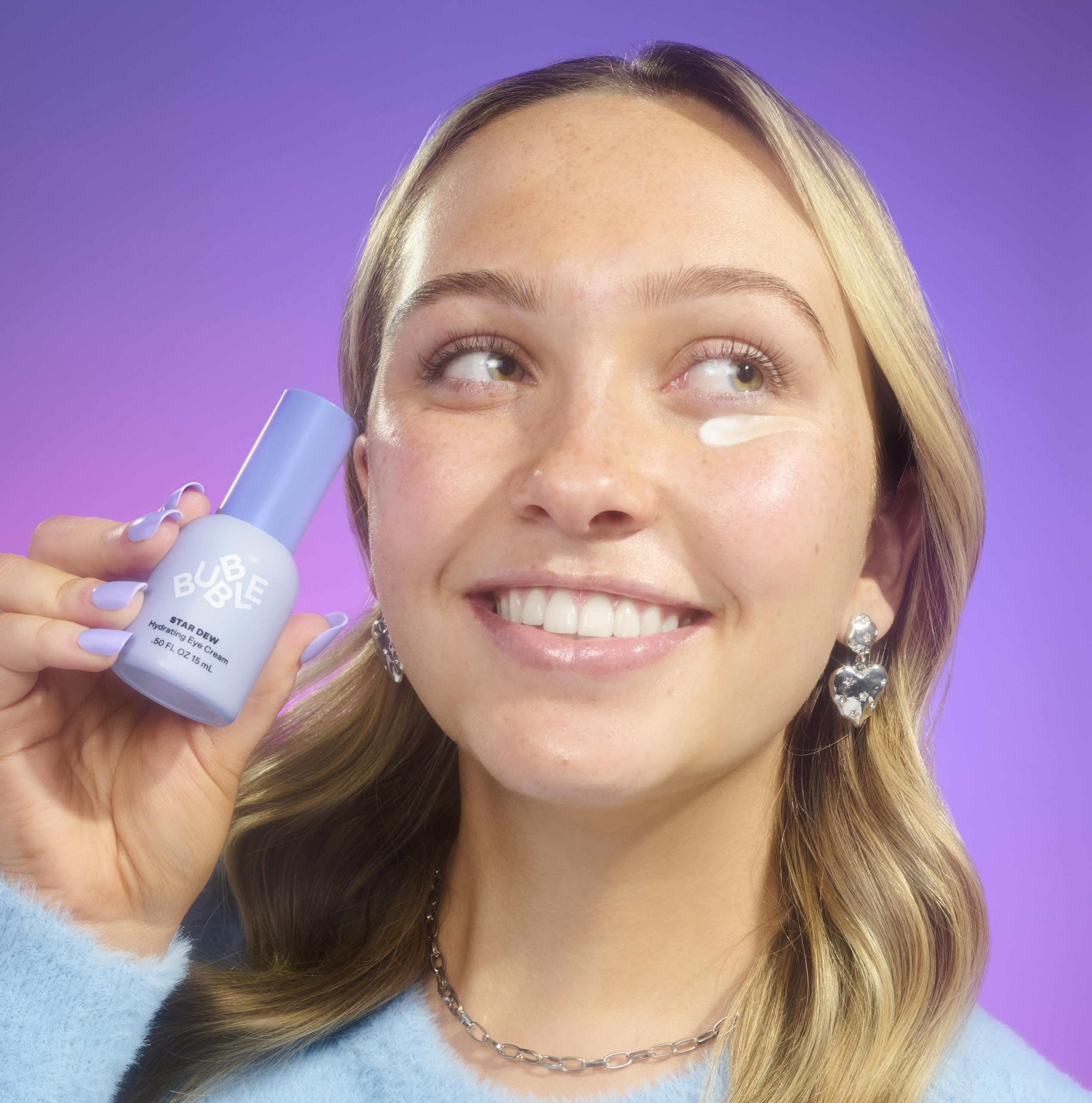 Bubble Skincare Star Dew Hydrating Eye Cream - Moisturizing Under Eye Cream for a Luminous, Dewy Look - Soothes Dryness, Prevents Moisture Loss & Helps Improve the Appearance of Dark Circles (15ml)