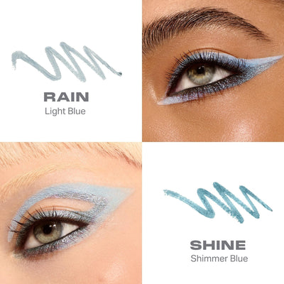 Morphe Bi-Liner Dual-Ended Gel Eyeliner Pencil - Matte & Metallic Eye Liner Duo with Long Lasting Waterproof Color for Precise and Smoked Eye Makeup Looks - Rain or Shine (0.04 oz)