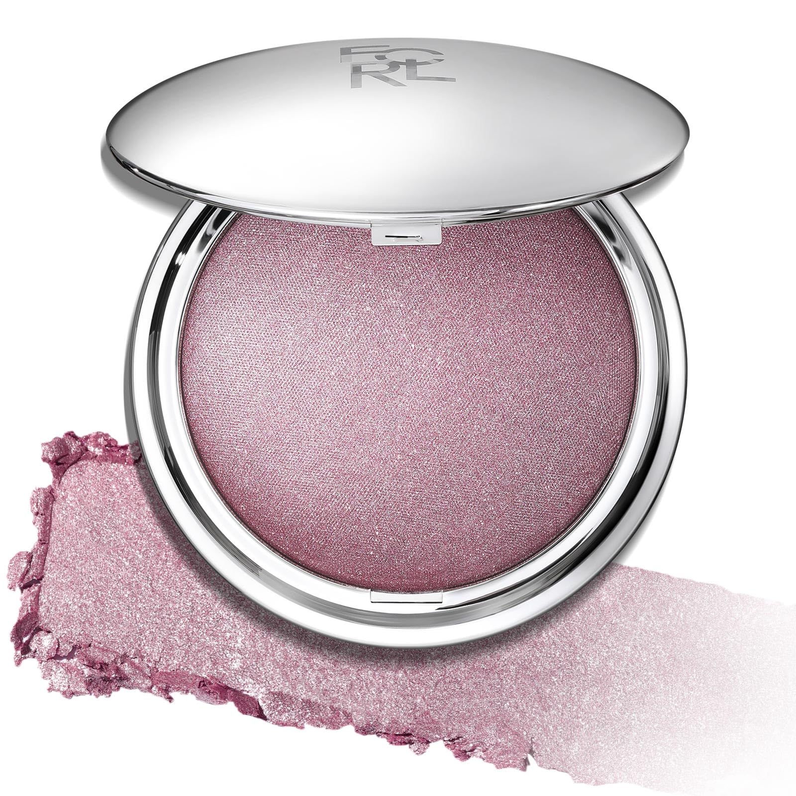 FOCALLURE Shimmer Face Highlighter Makeup Powder, Gel to Powder Glow Finish, Leaving a Lightweight & Healthy Radiance, Long Lasting Luminous Face Body Highlighter Makeup,PK01 Pinkish Galaxy