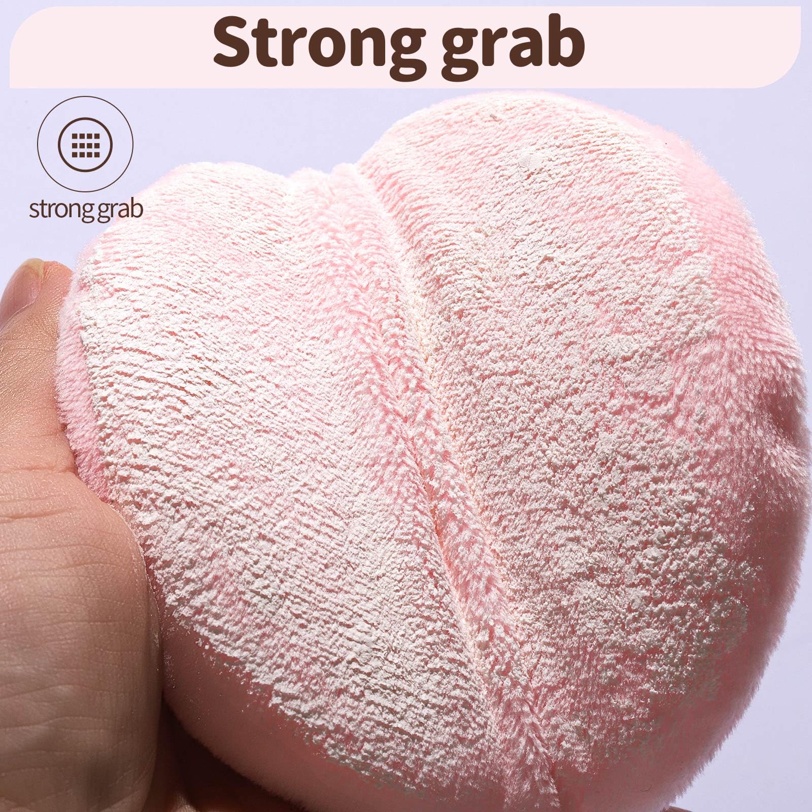 Teenitor 2Pcs Pink Powder Puff, 4.13Inch Body Powder Puff, for Body Powder Pink