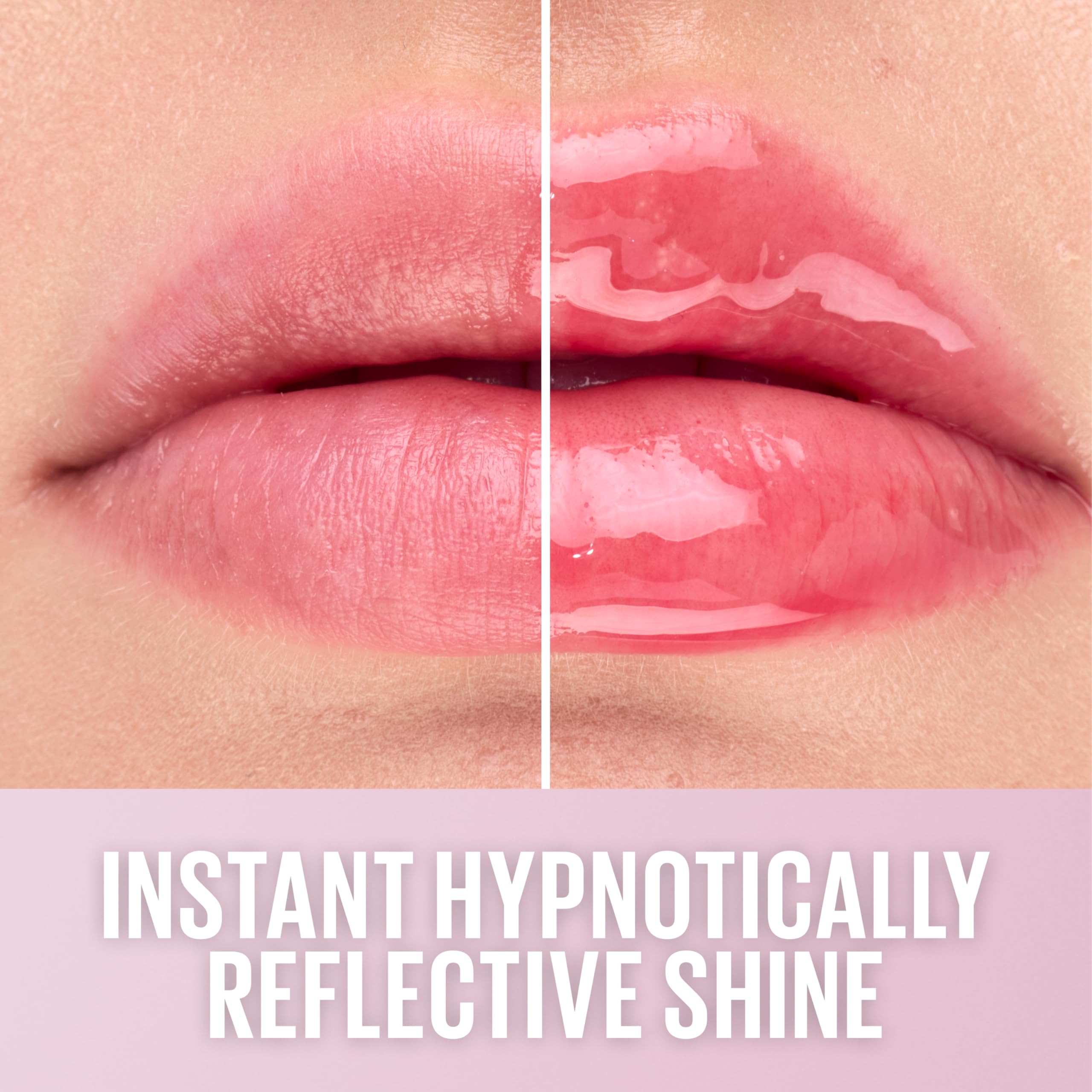 MAYBELLINE Lifter Oil-in-Gel Lip Gloss for Glassy, Bouncy Shine, Hydrating, Tinted Lip Balm and Moisturizer with Hyaluronic Acid and Passionfruit Oil, Strawberry Shake (Mauve Pink)