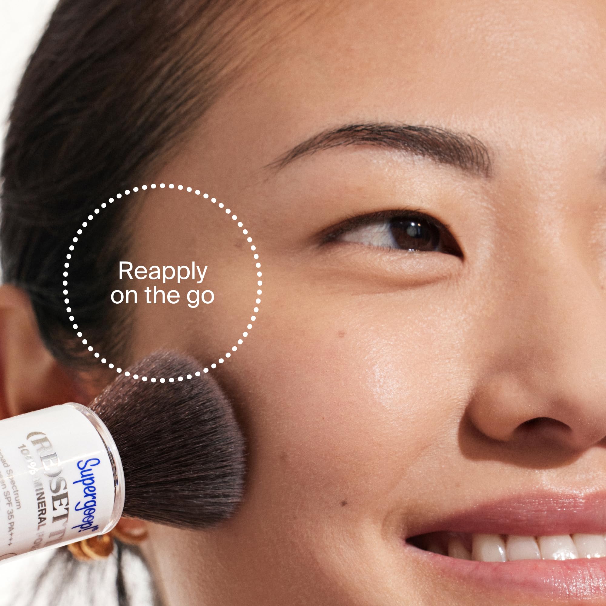 Supergoop! (Re)setting 100% Mineral Powder For Makeup, Translucent - 0.15 oz - Broad Spectrum SPF 35 PA+++ Sunscreen - With Ceramides, Olive Glycerides & Coated Silica Spheres