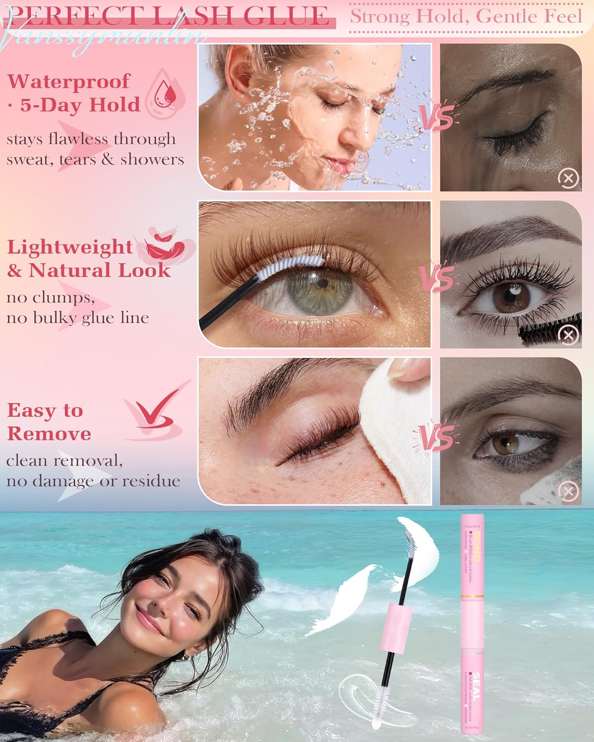 Brown Wispy Lash Clusters Kit Natural Eyelashes Clusters Kit Cluster Eyelash Extensions 10-16mm C Curl Cluster Lashes DIY Eyelash Clusters Waterproof Individual Lash Extension Kit with Brush