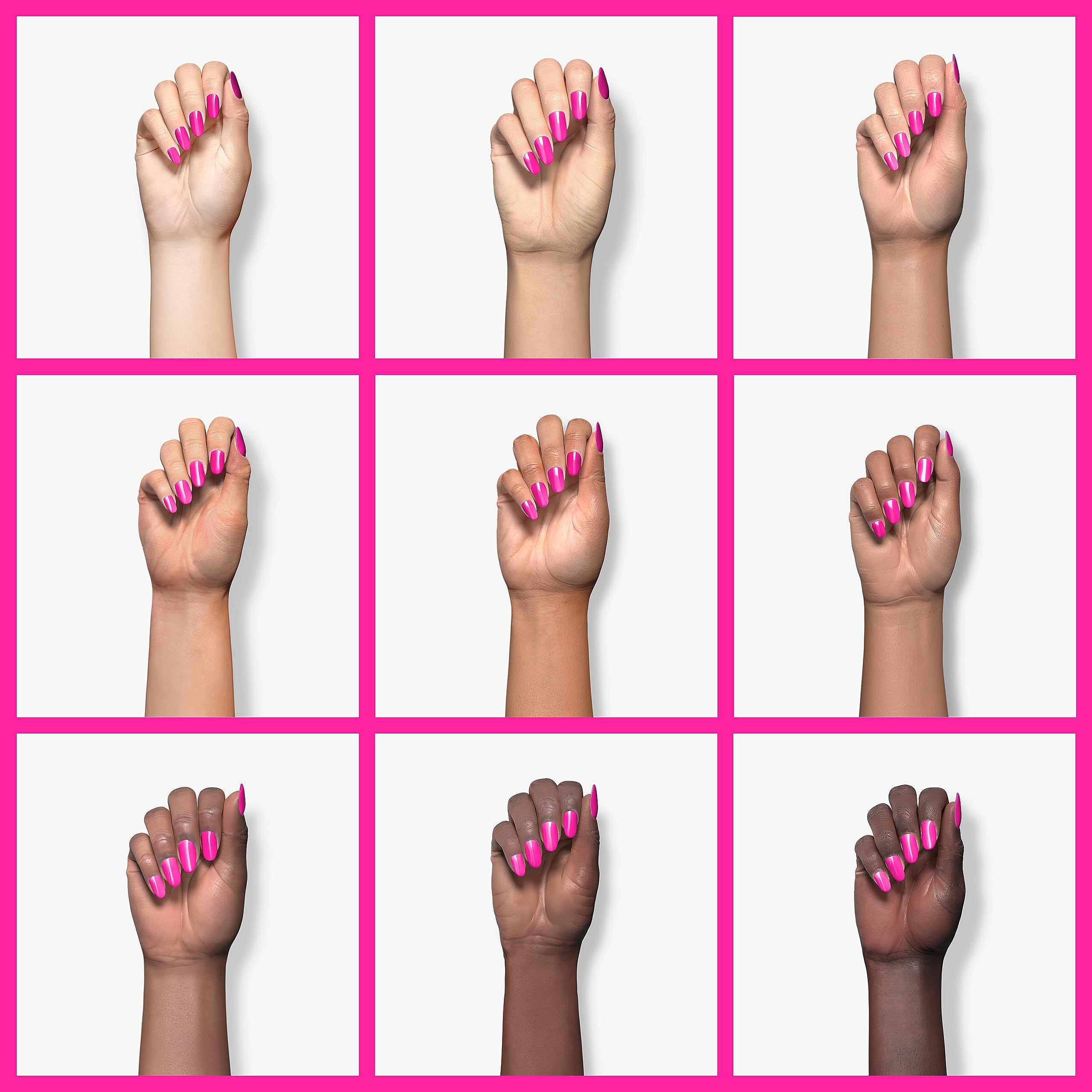Vishine Nail Gel Polish, 15ml Soak Off Nail Gel Polish Nail Art Manicure Salon DIY at Home Long-lasting - Hot Pink 0.5 OZ